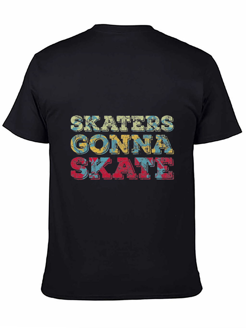 Skaters Gonna Skate Graphic Tee - Retro Style