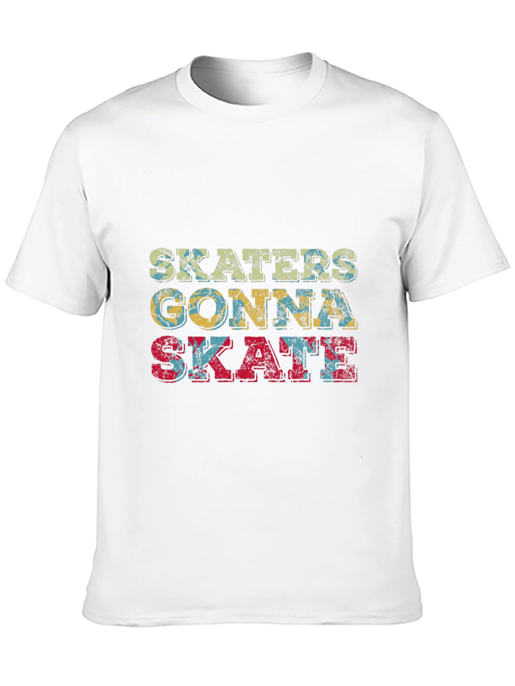 Skaters Gonna Skate Graphic Tee - Retro Style