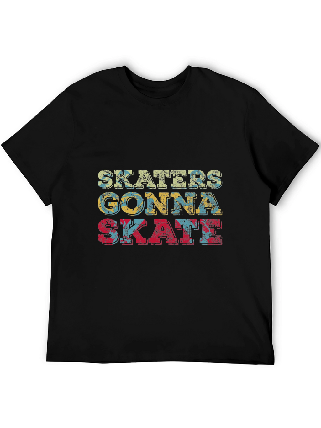 Skaters Gonna Skate Graphic Tee - Retro Style