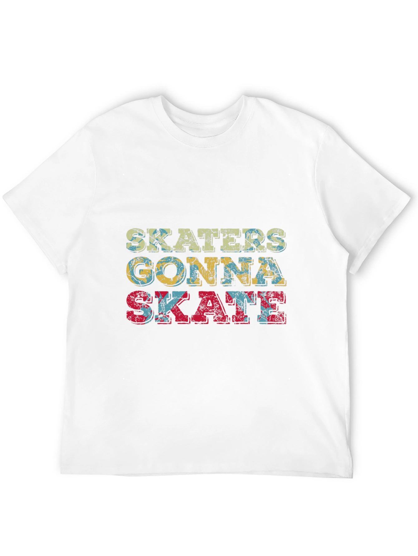 Skaters Gonna Skate Graphic Tee - Retro Style