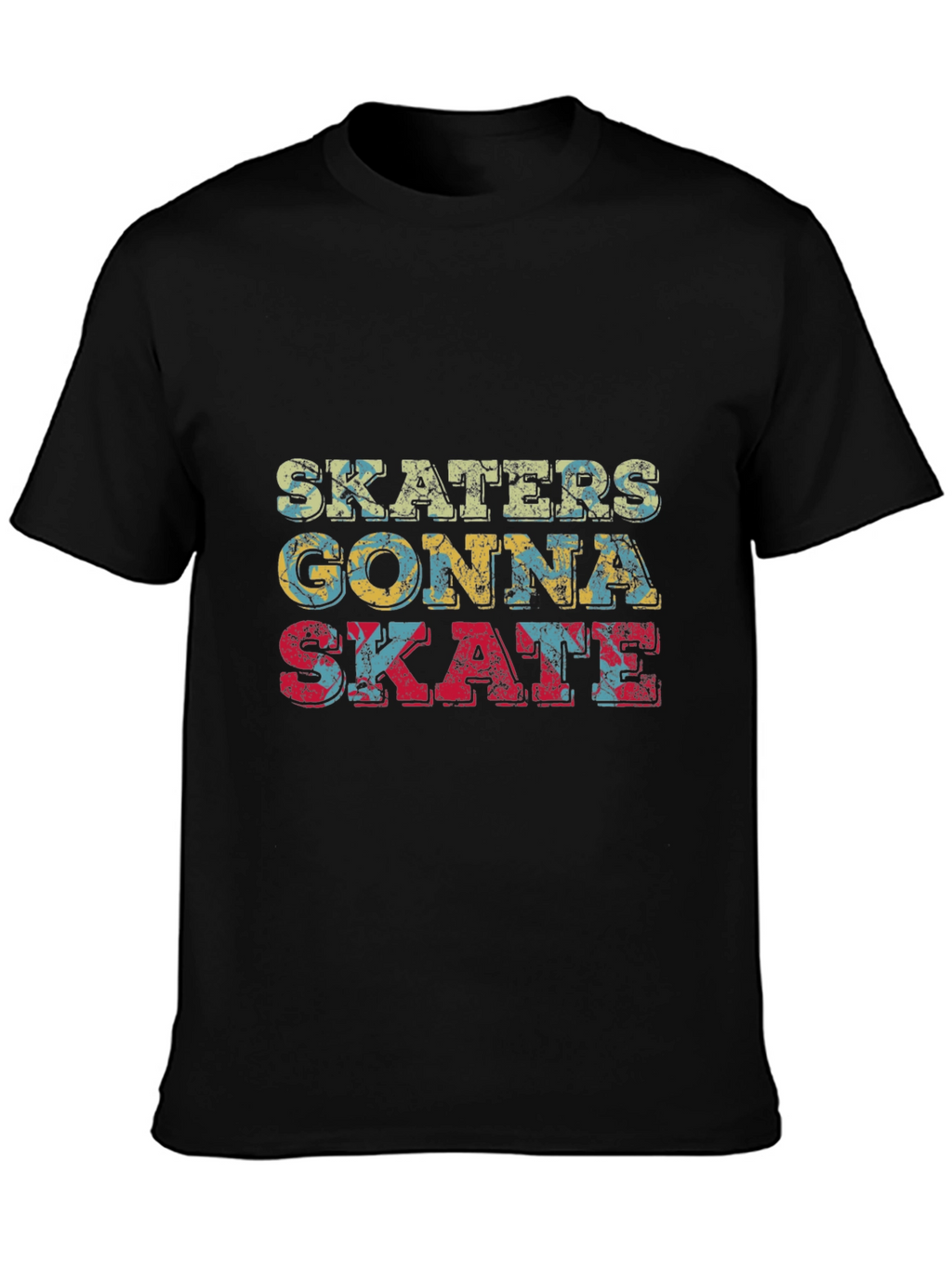 Skaters Gonna Skate Graphic Tee - Retro Style