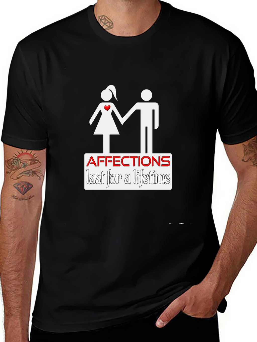 Affection Lasts a Lifetime Black T-Shirt