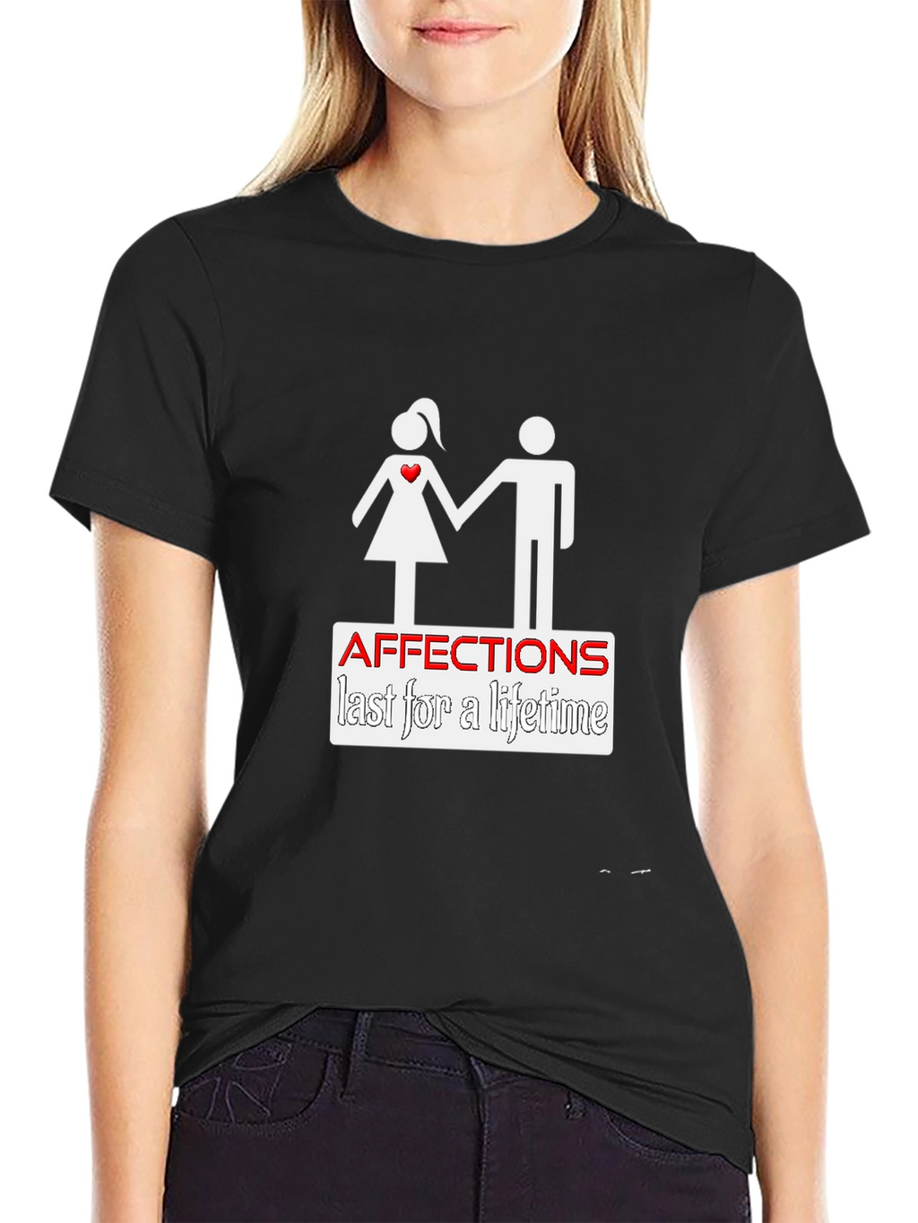 Affection Lasts a Lifetime Black T-Shirt