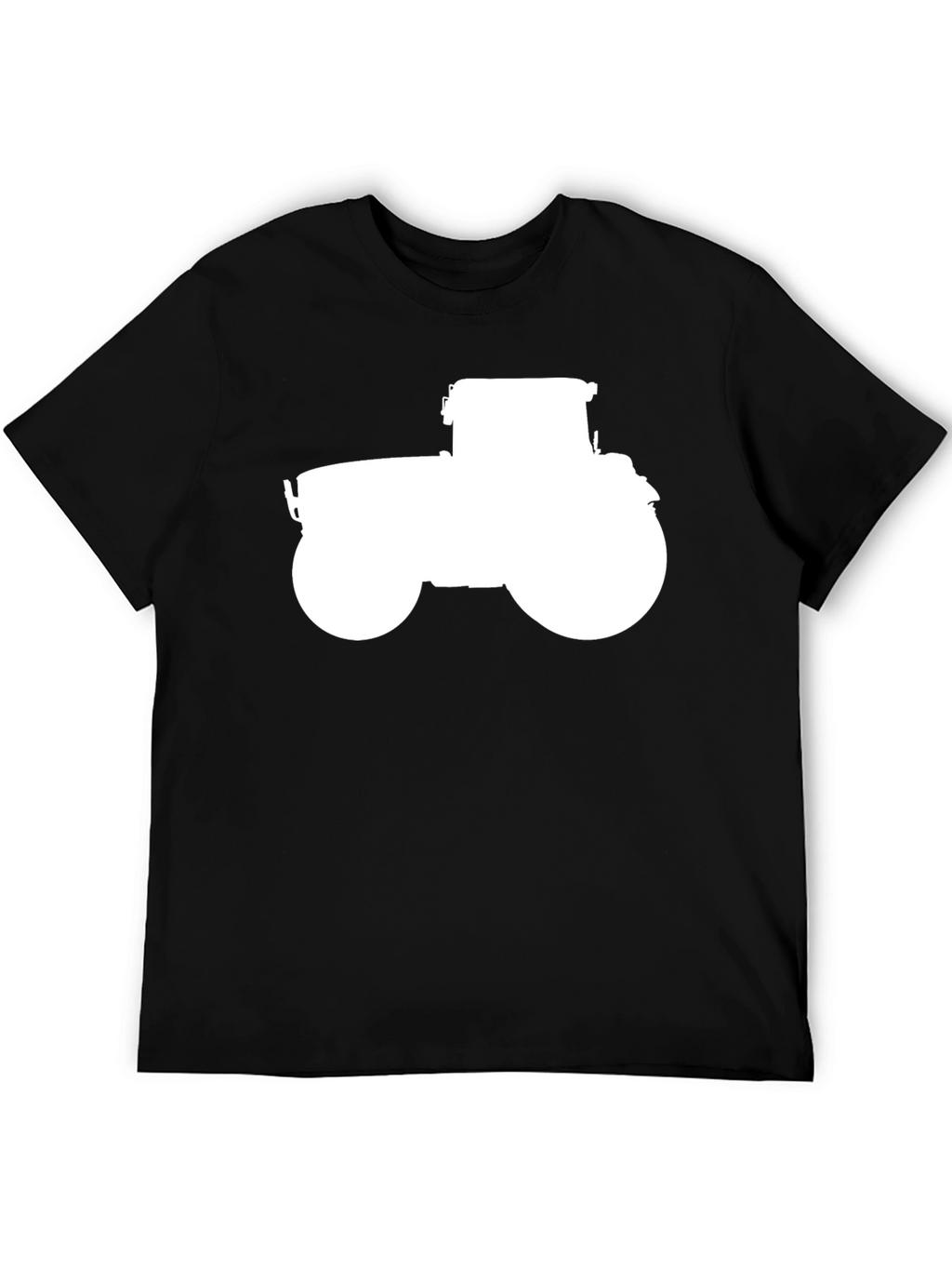 Tractor Graphic Tee - Black Cotton Casual Shirt