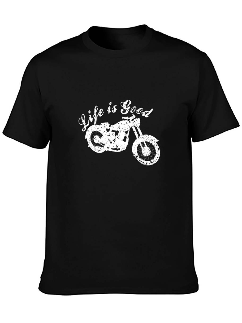 Life is Good Motorcycle Graphic Tee - Black