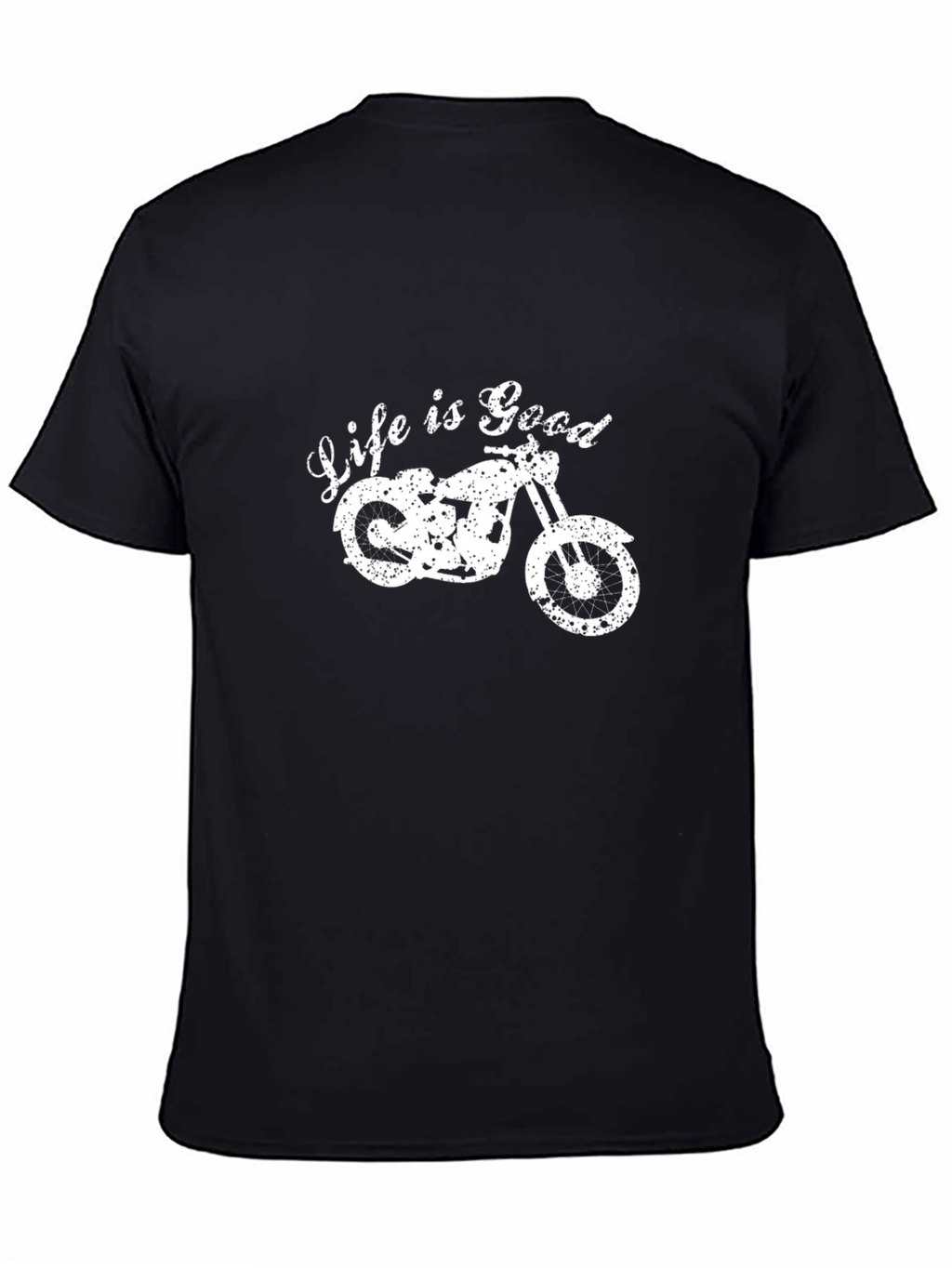 Life is Good Motorcycle Graphic Tee - Black
