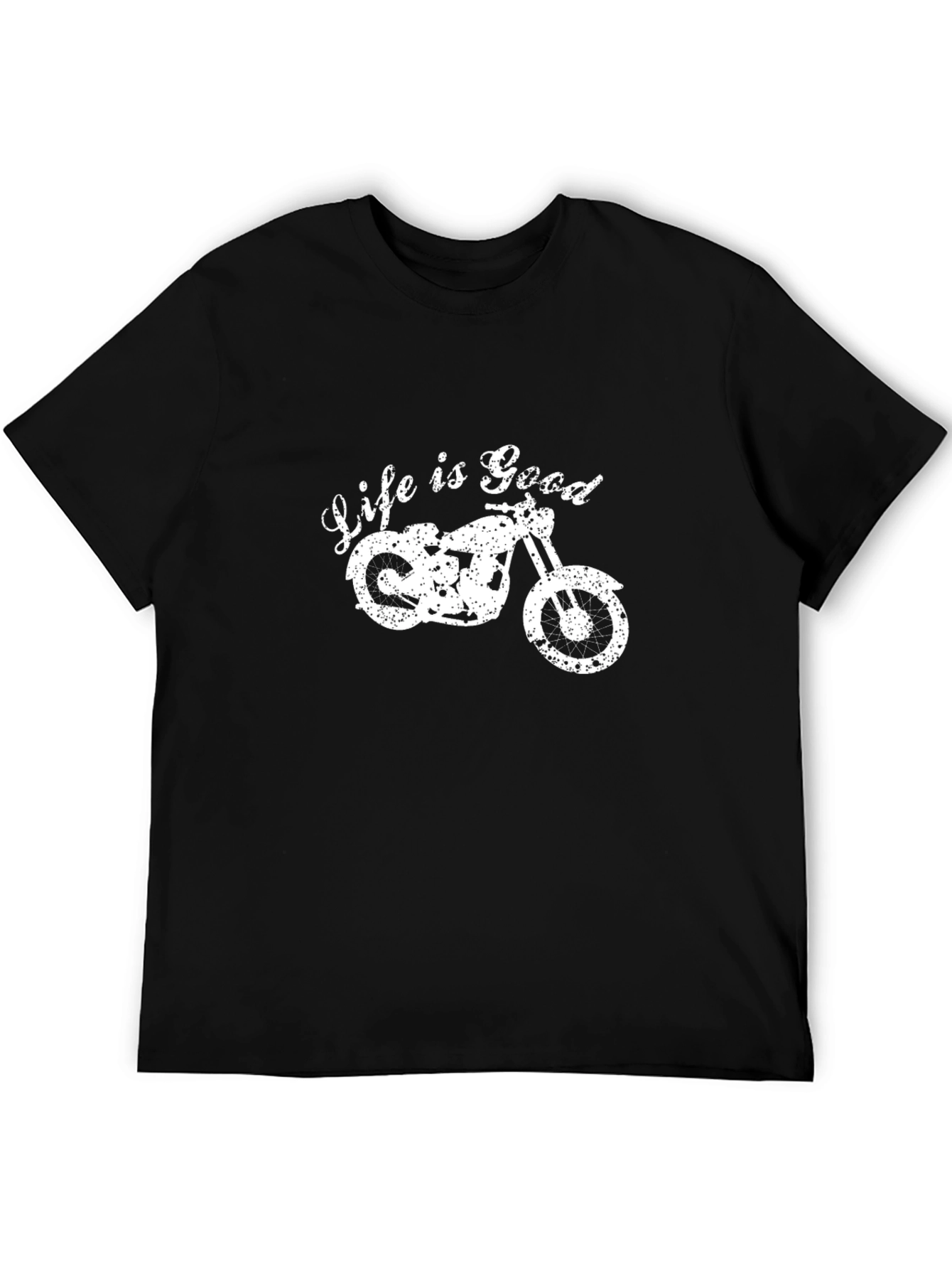 Life is Good Motorcycle Graphic Tee - Black