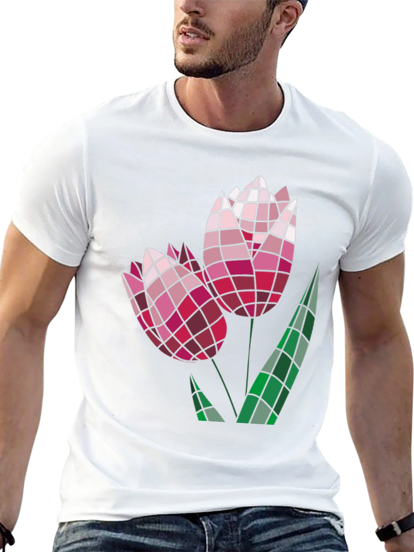 Geometric Floral Tee