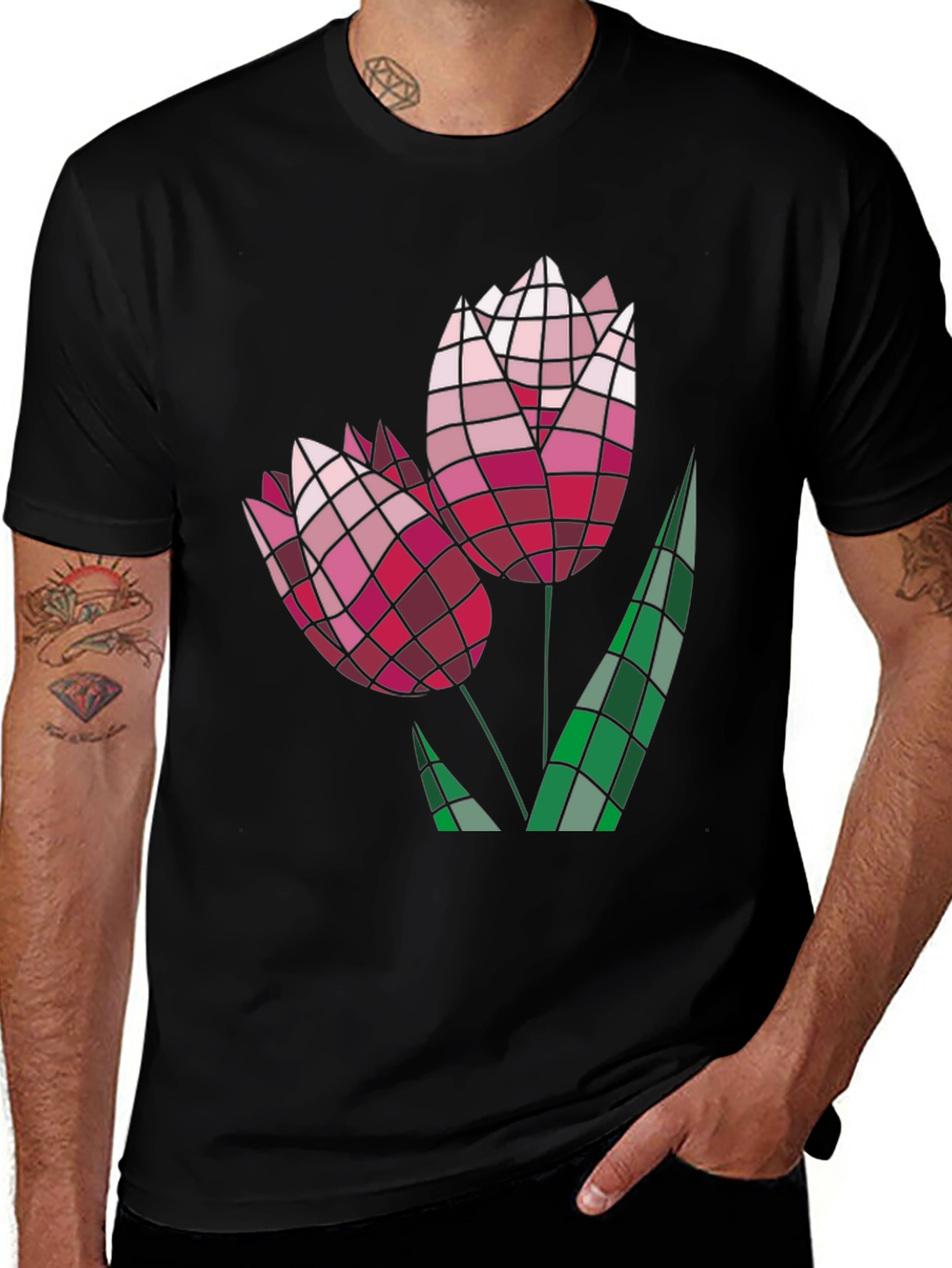 Geometric Floral Tee