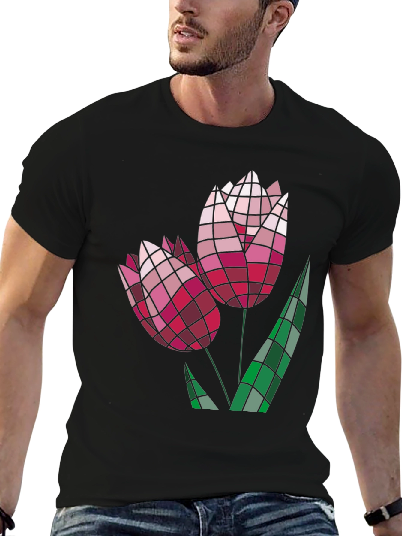 Geometric Floral Tee