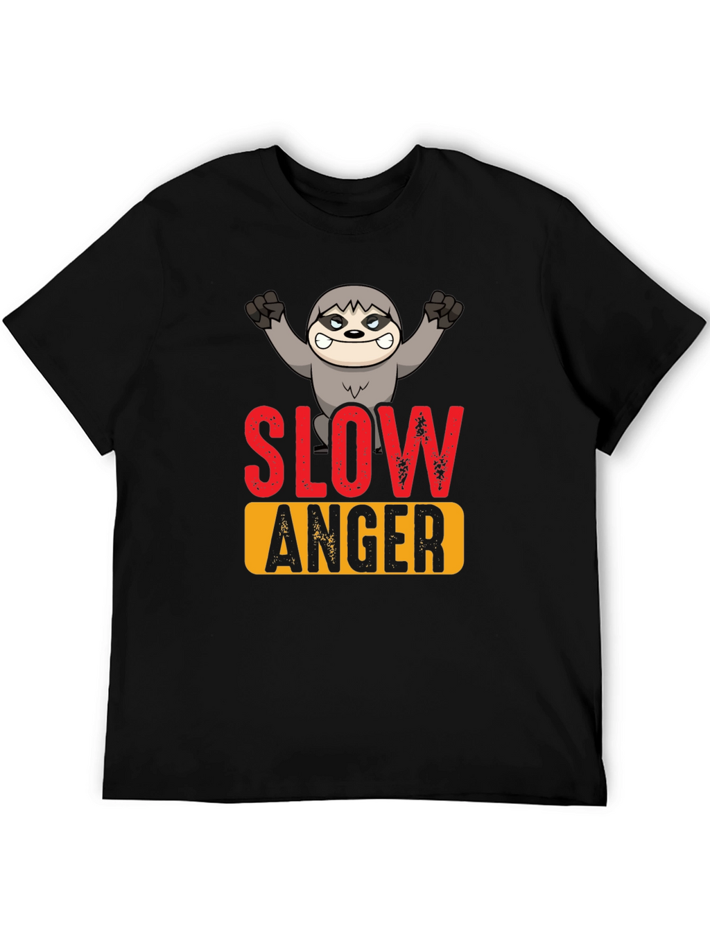 Slow Anger Sloth Graphic Tee - Funny Animal T-Shirt