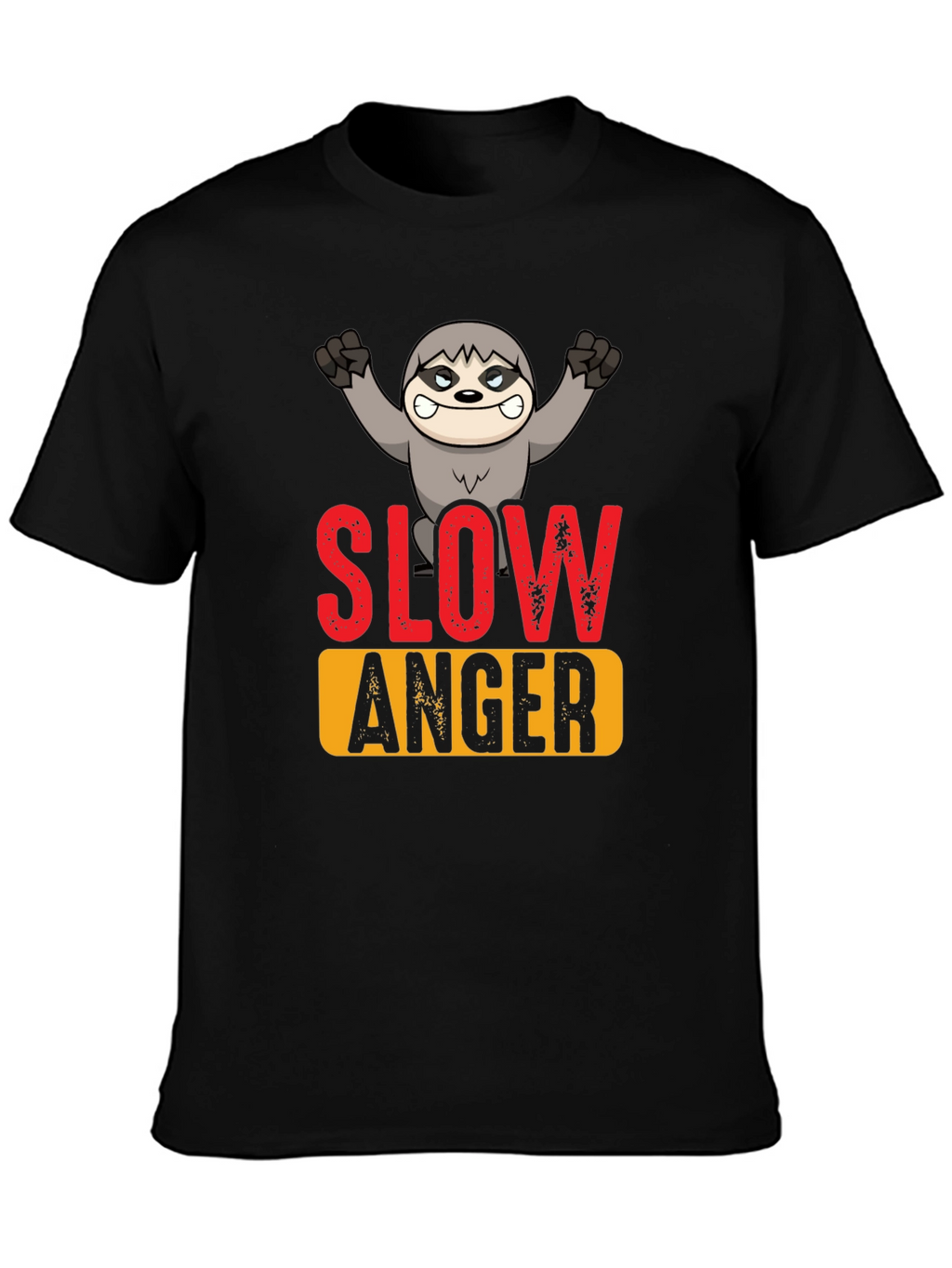 Slow Anger Sloth Graphic Tee - Funny Animal T-Shirt