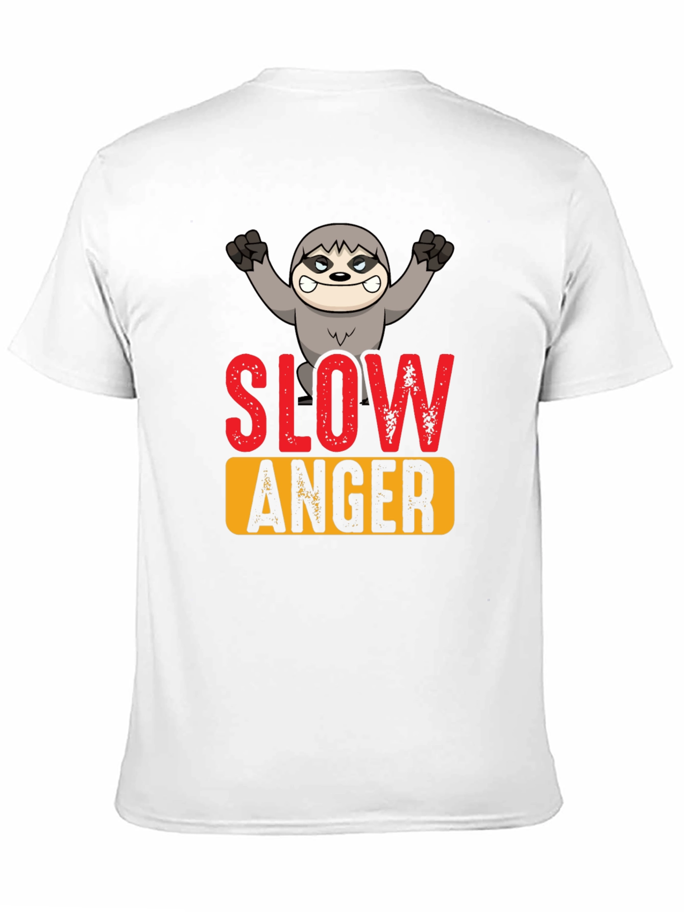 Slow Anger Sloth Graphic Tee - Funny Animal T-Shirt