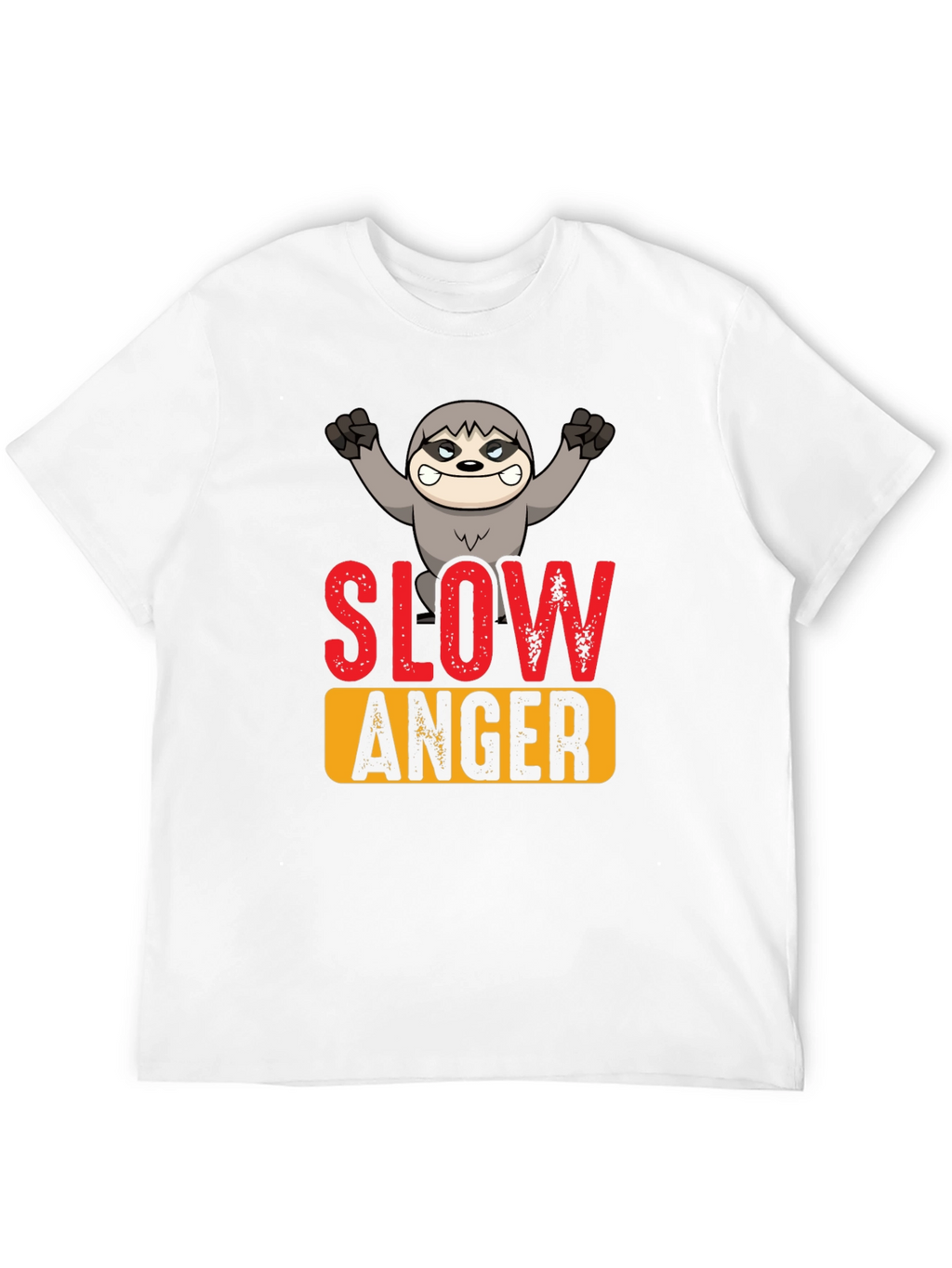 Slow Anger Sloth Graphic Tee - Funny Animal T-Shirt
