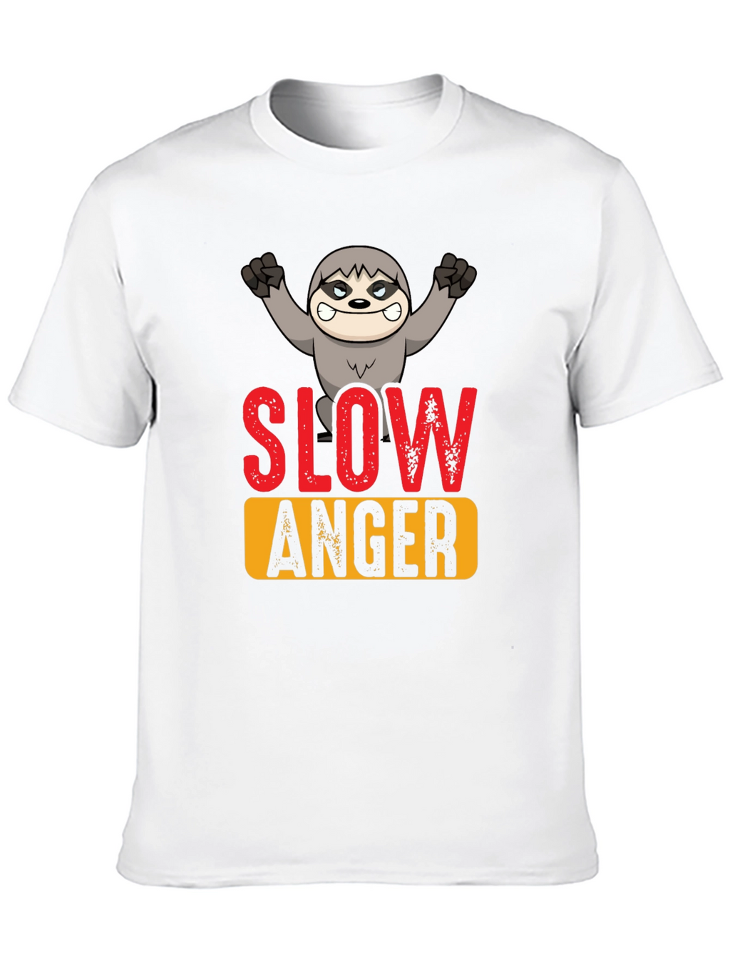 Slow Anger Sloth Graphic Tee - Funny Animal T-Shirt