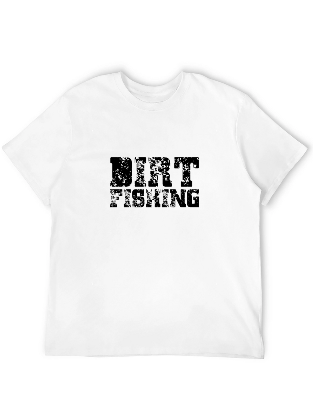 Dirt Fishing Graphic Tee - Black Cotton T-Shirt