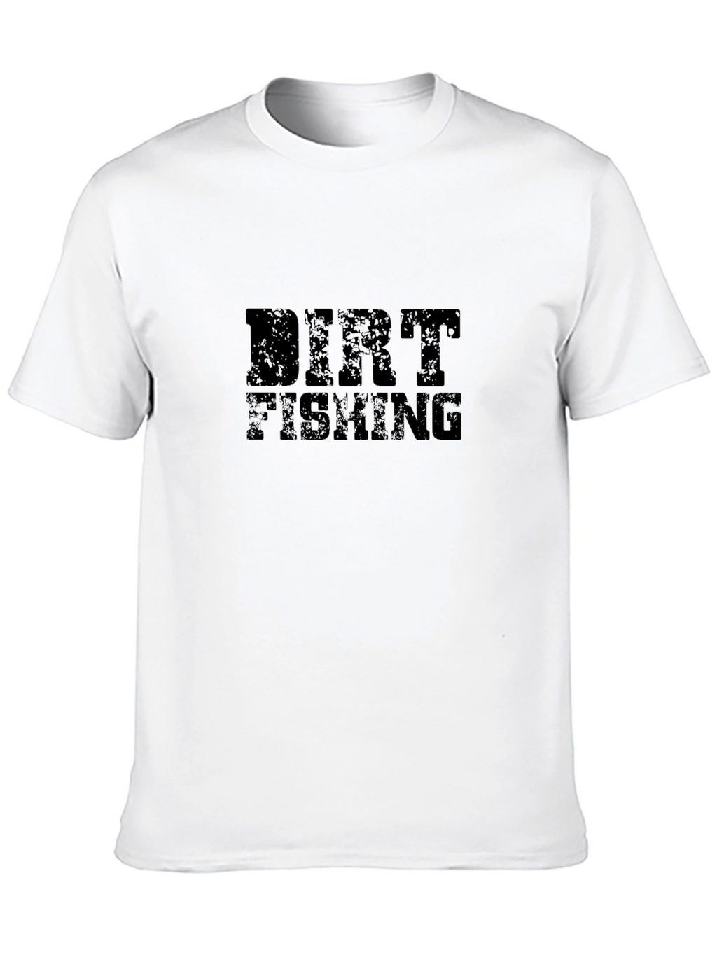 Dirt Fishing Graphic Tee - Black Cotton T-Shirt