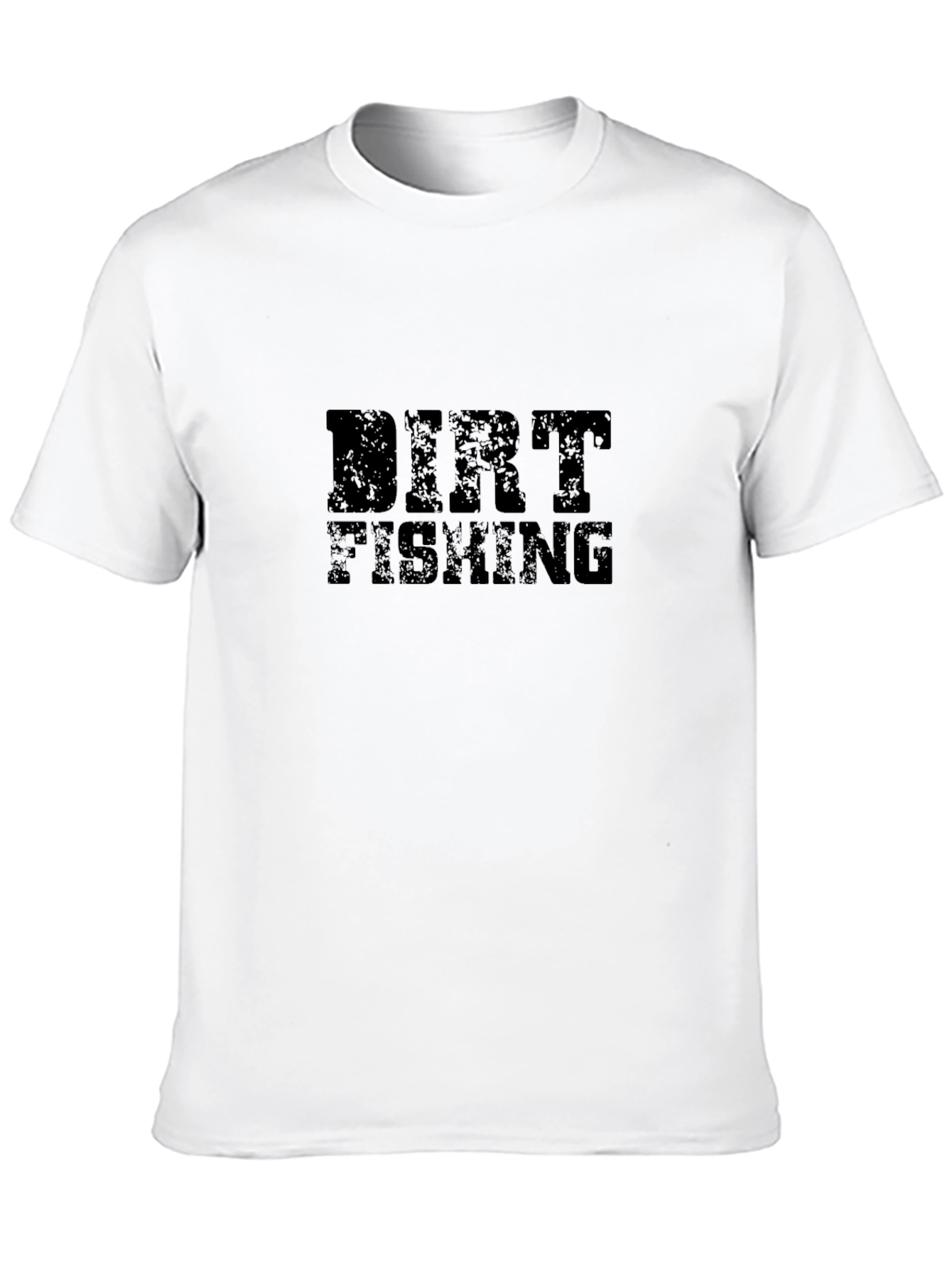 Dirt Fishing Graphic Tee - Black Cotton T-Shirt