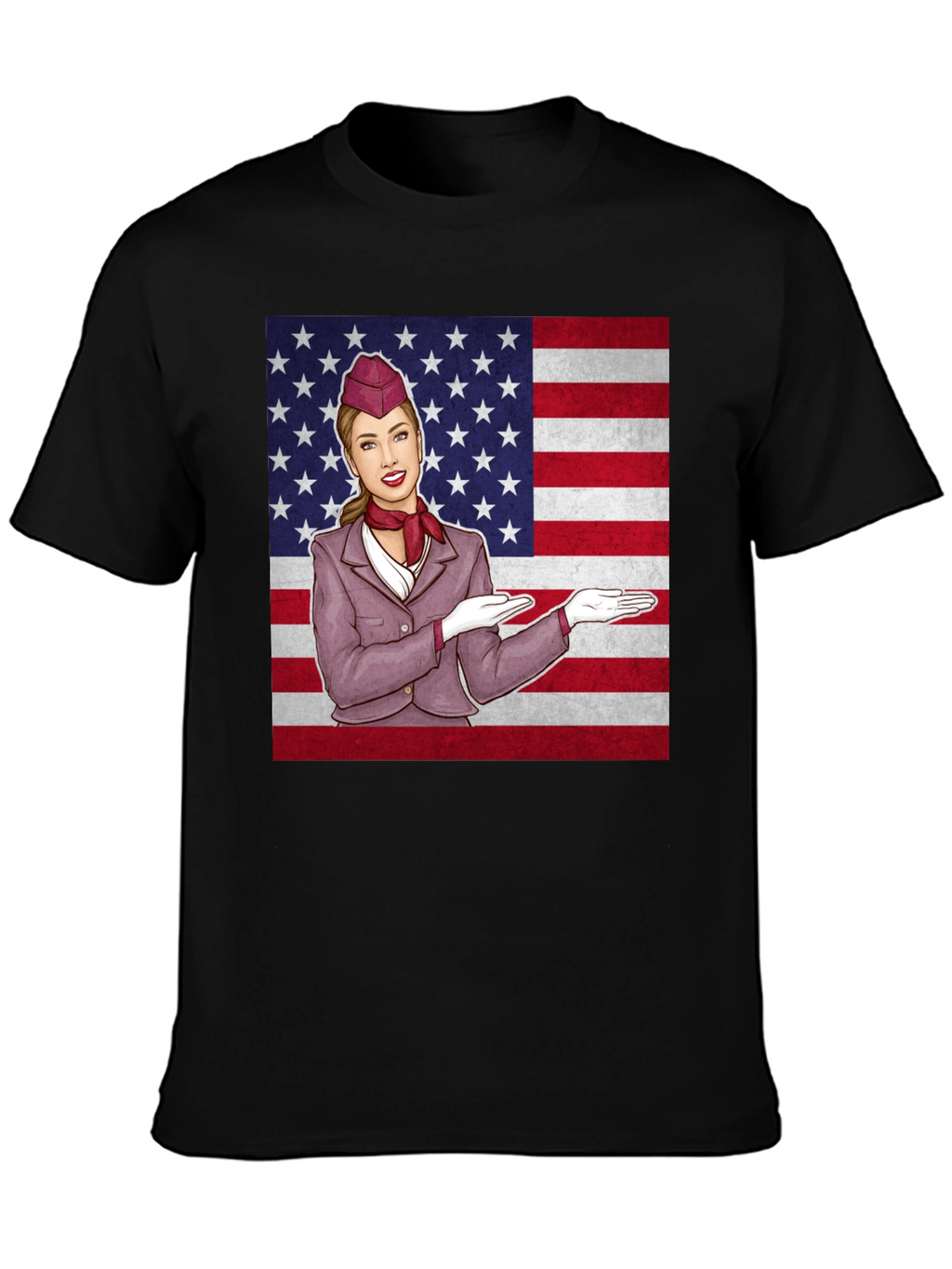 Patriotic Flight Attendant Graphic Tee