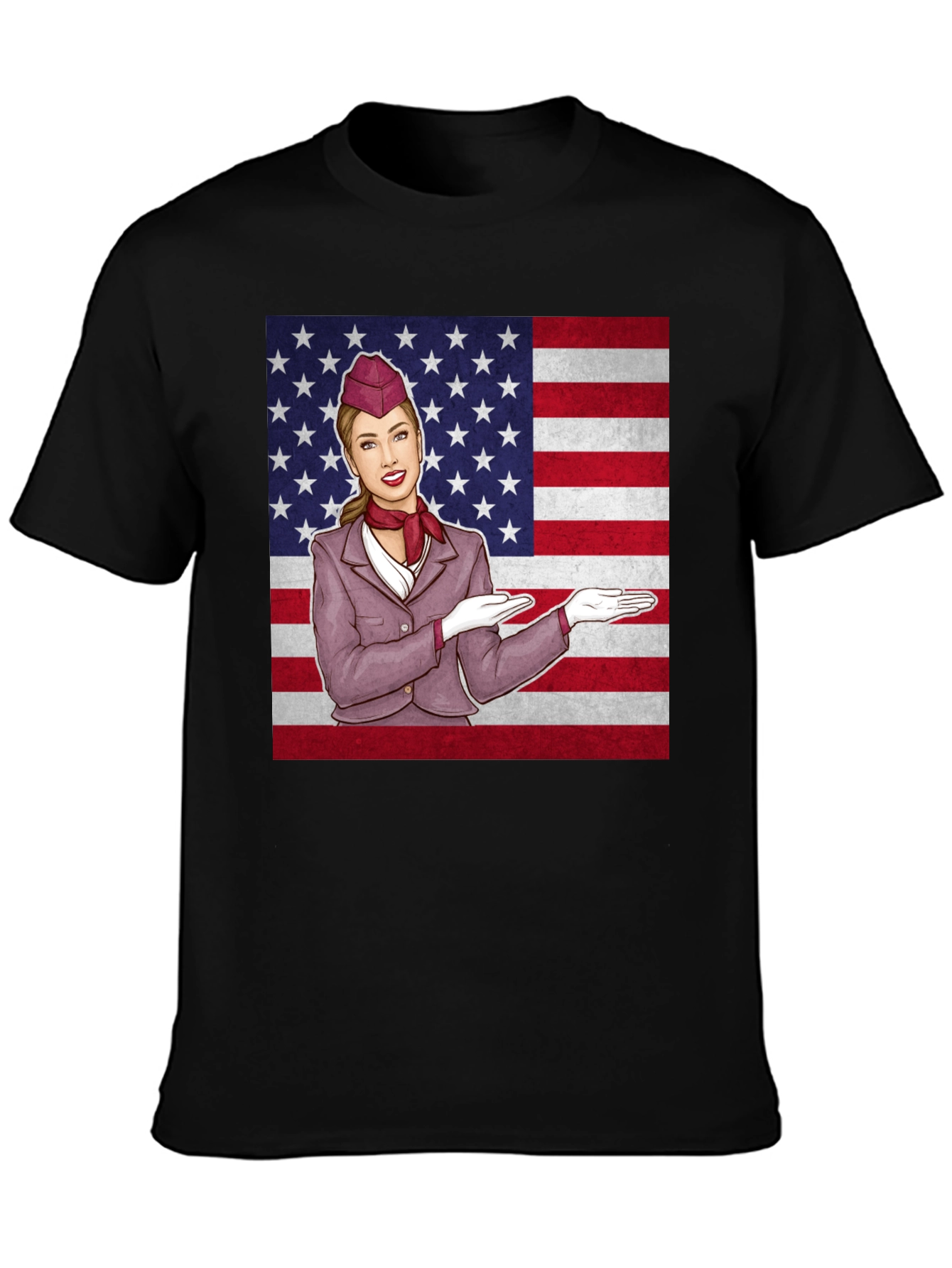 Patriotic Flight Attendant Graphic Tee
