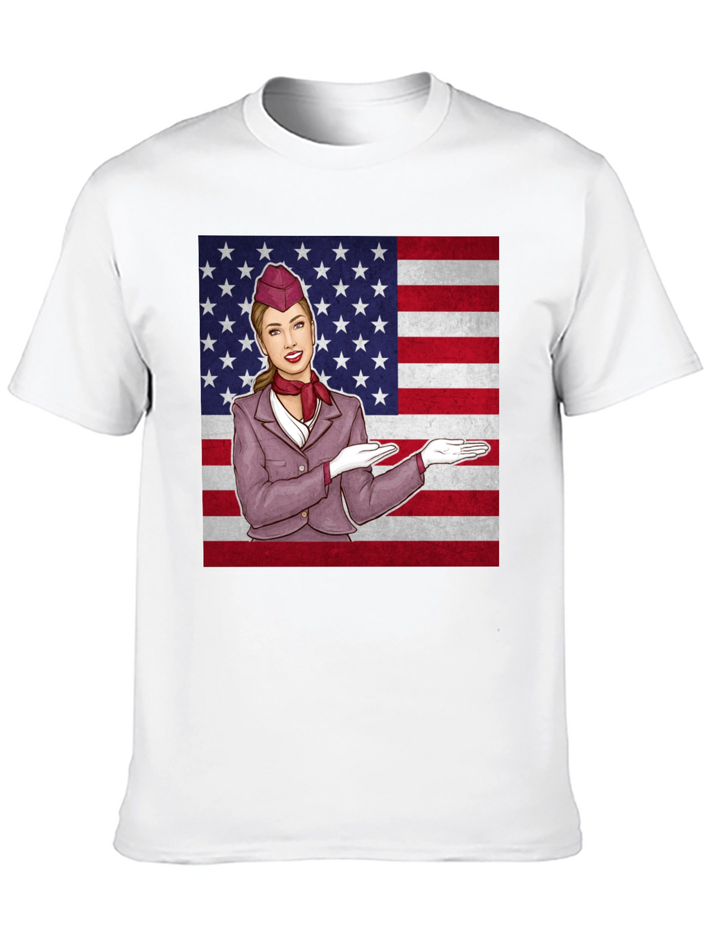 Patriotic Flight Attendant Graphic Tee