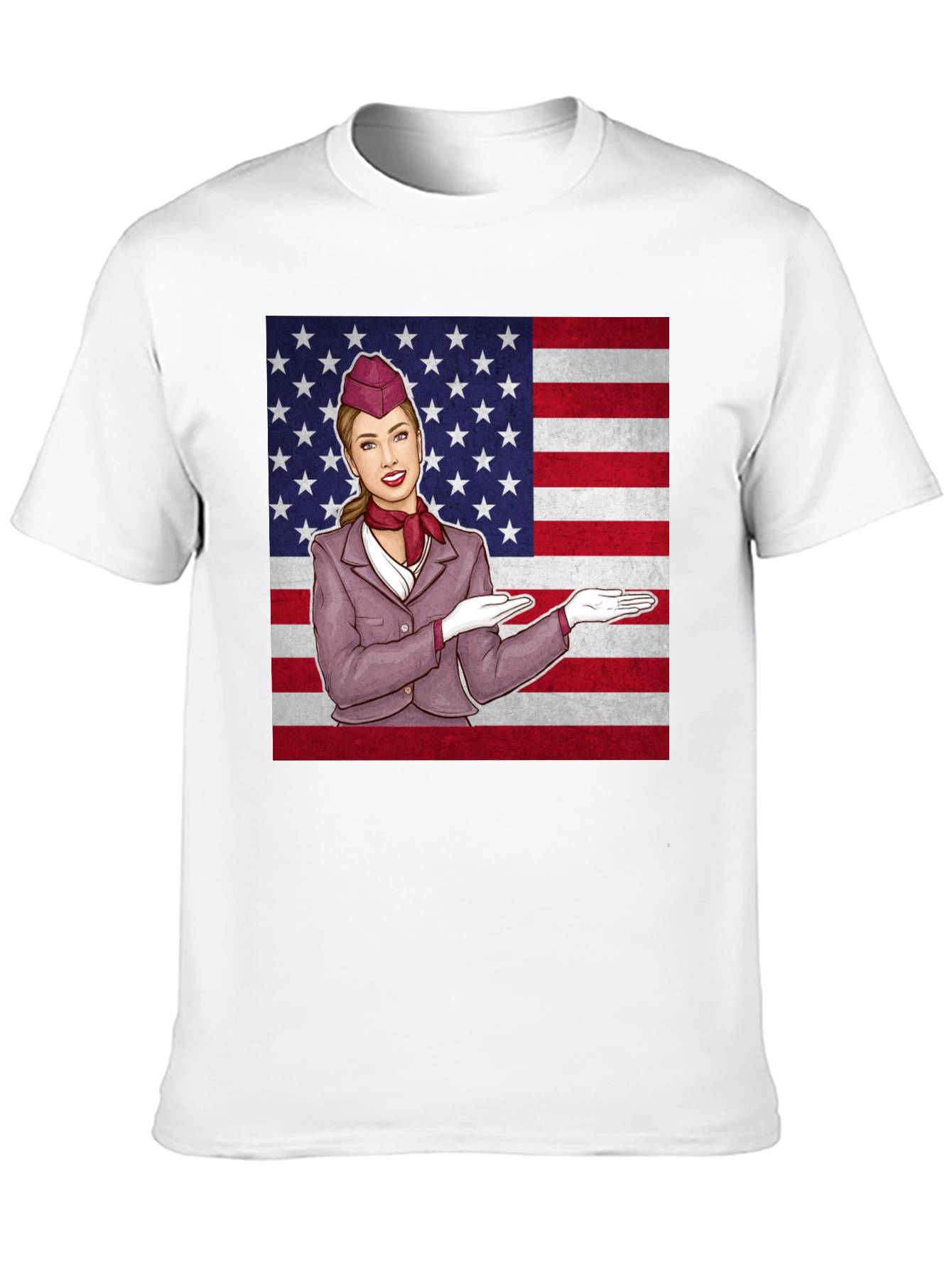 Patriotic Flight Attendant Graphic Tee