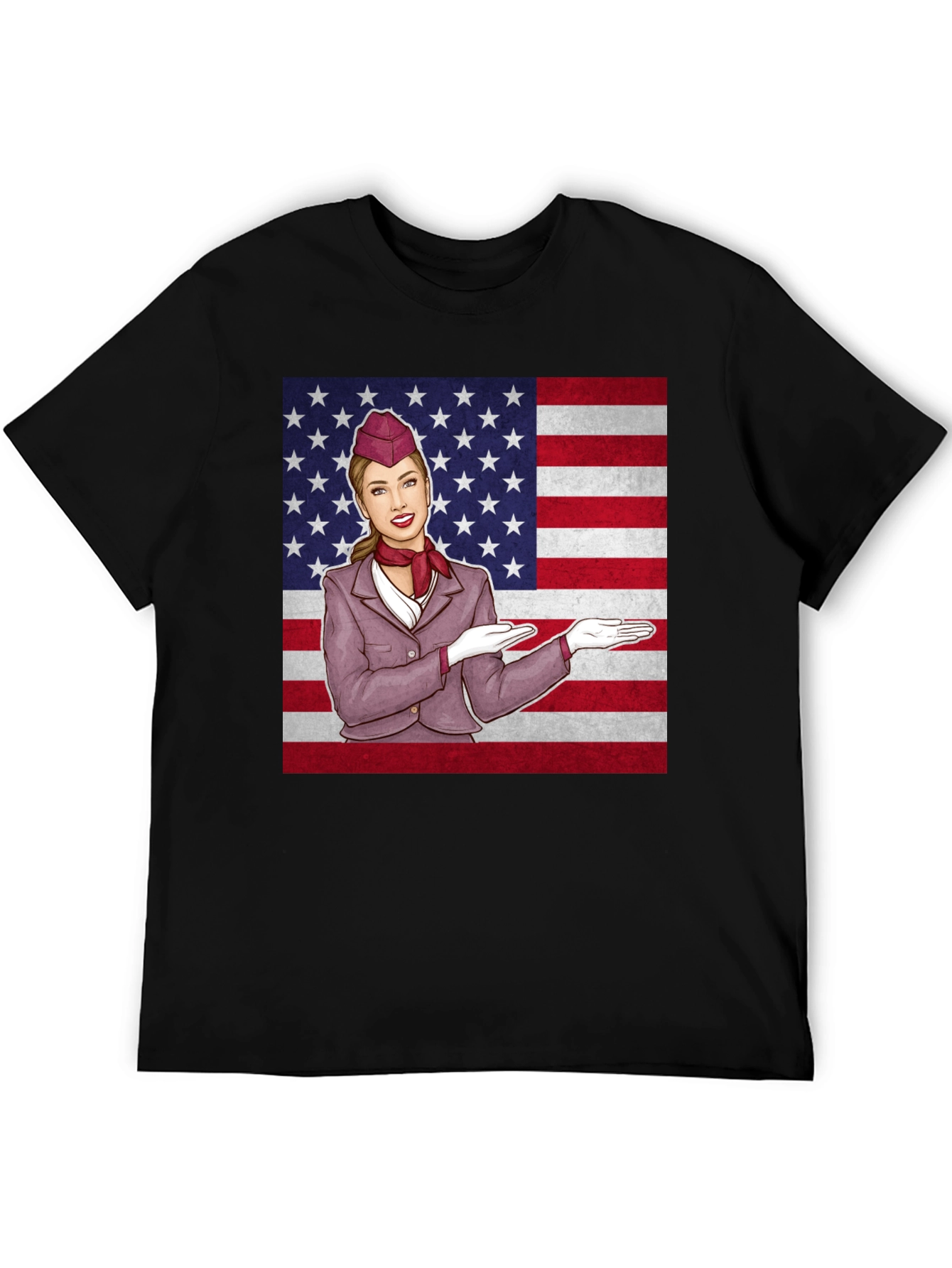 Patriotic Flight Attendant Graphic Tee