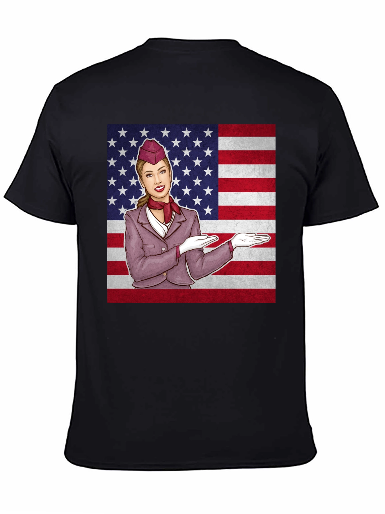 Patriotic Flight Attendant Graphic Tee