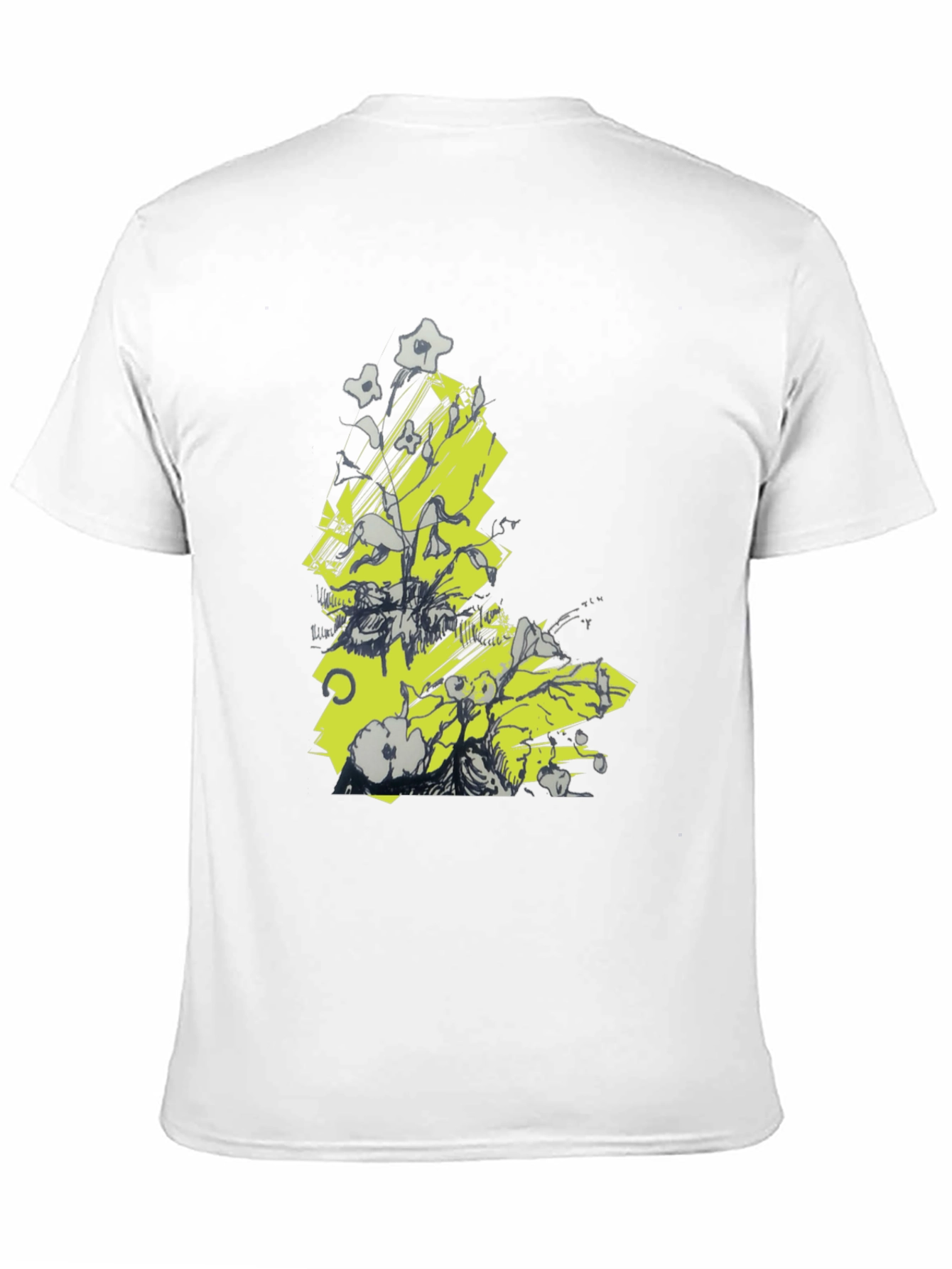 Abstract Graphic Tee - Black Cotton T-Shirt