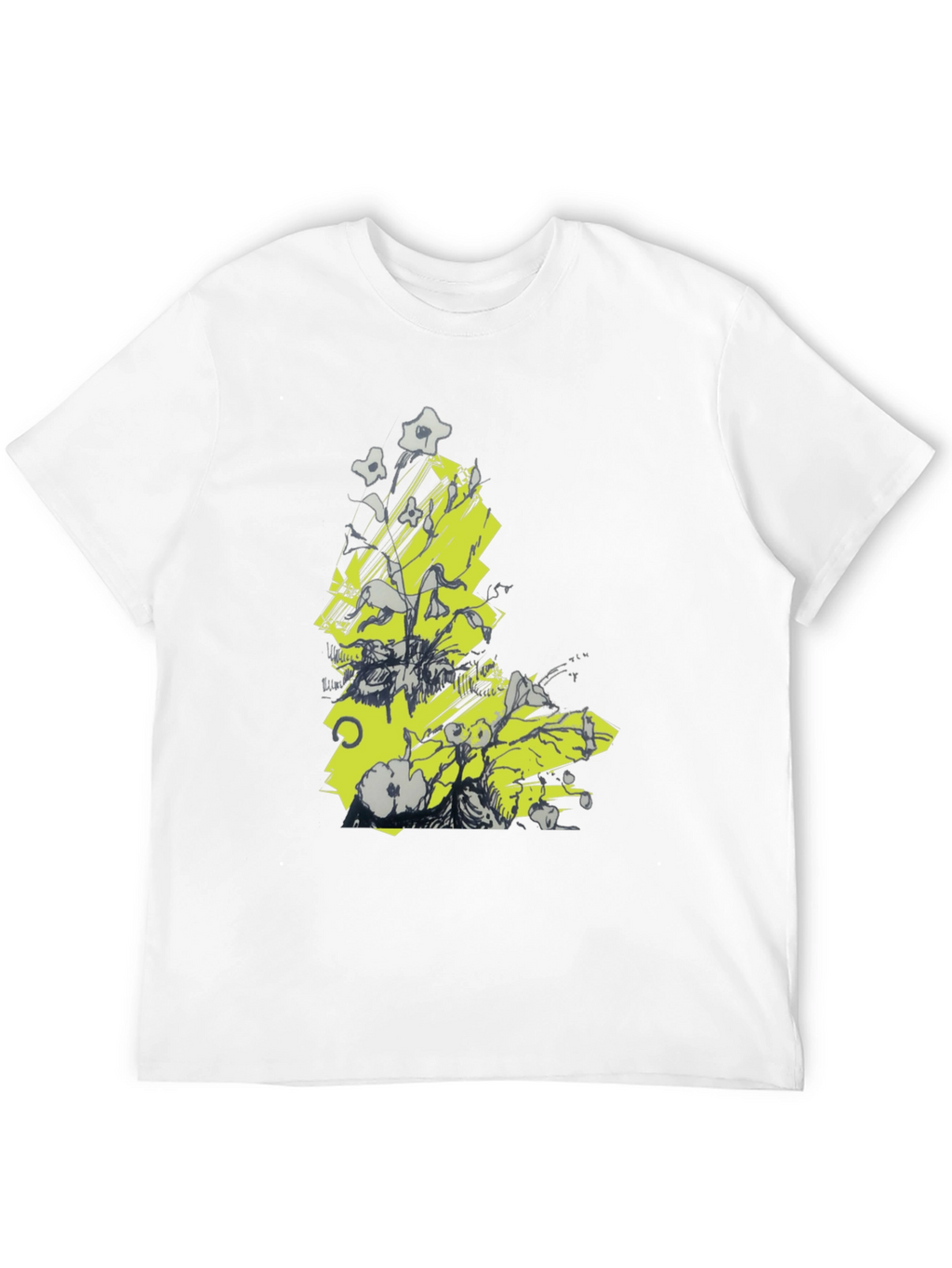 Abstract Graphic Tee - Black Cotton T-Shirt