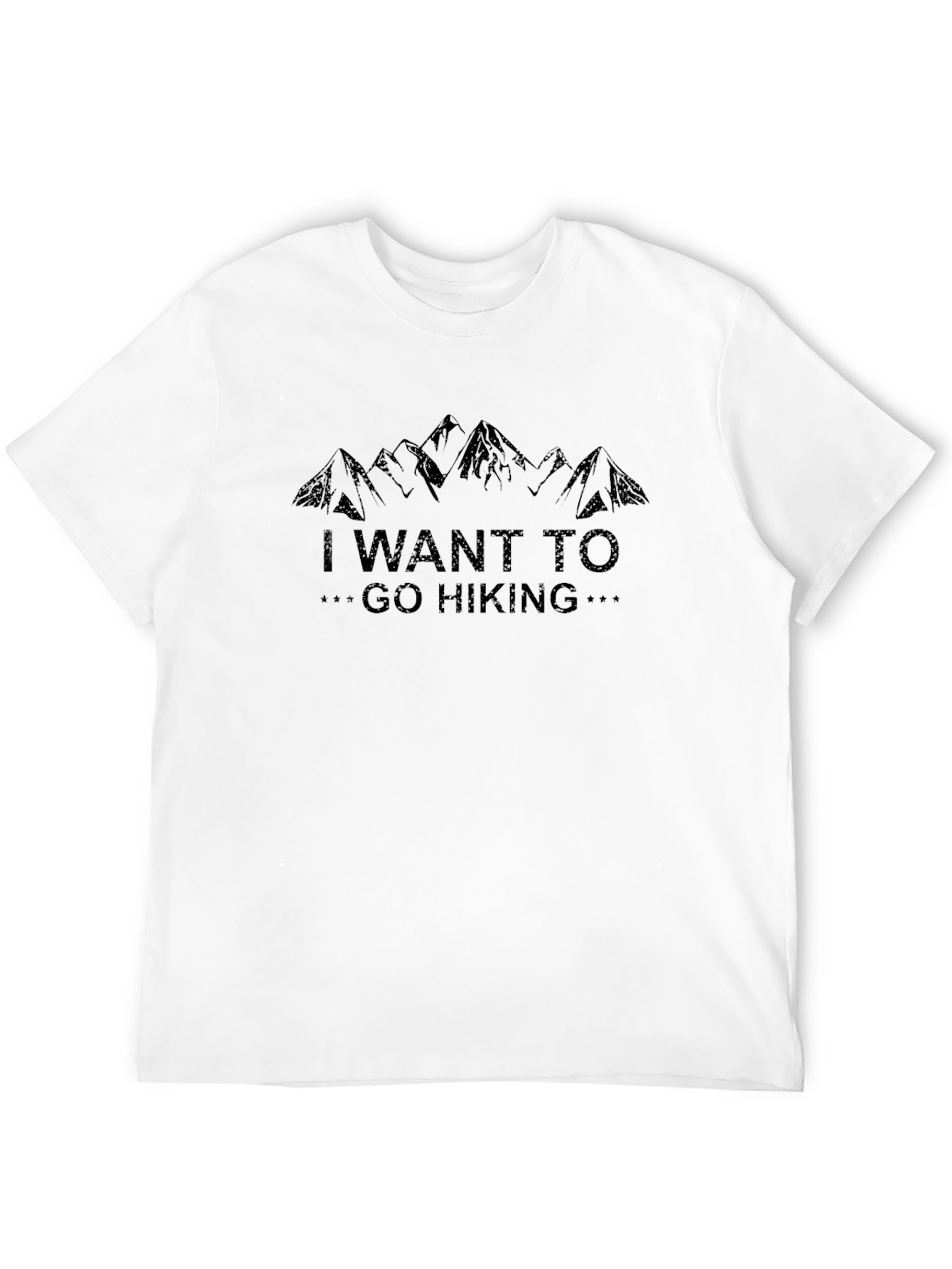 I Want to Go Hiking Black T-Shirt
