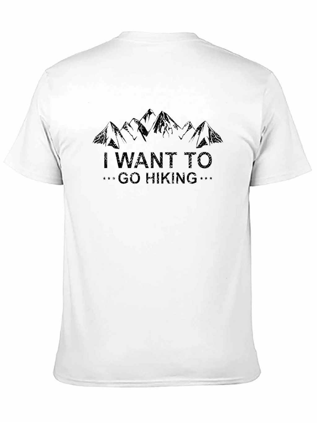 I Want to Go Hiking Black T-Shirt