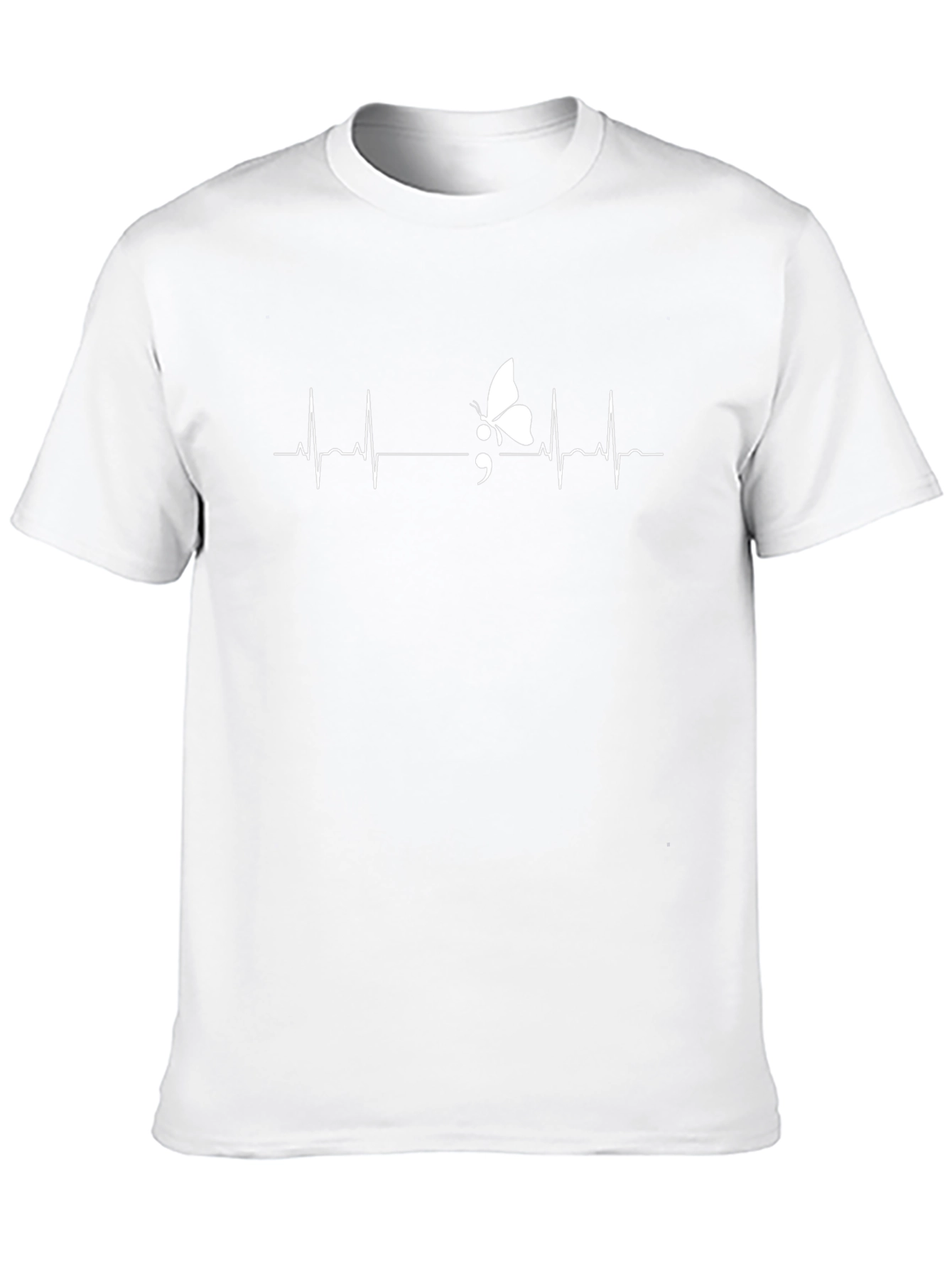 Semicolon Butterfly Heartbeat T-Shirt