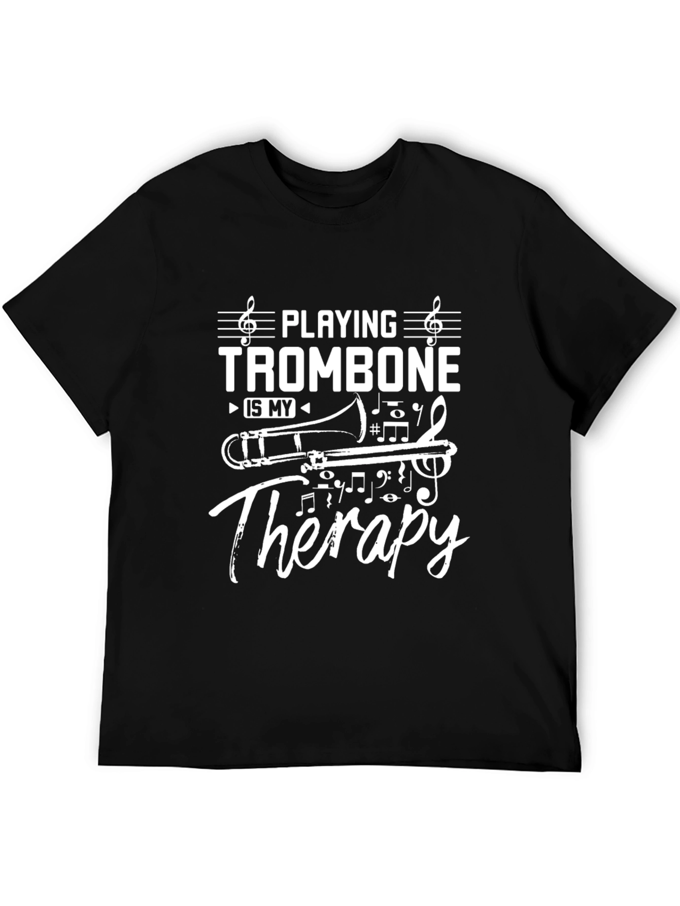 Trombone Therapy T-Shirt - Musicians Humor Tee