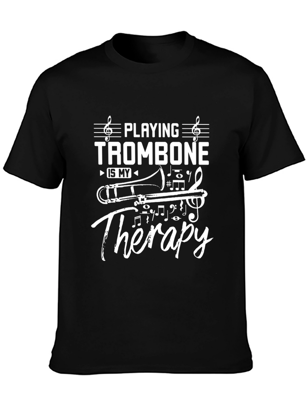Trombone Therapy T-Shirt - Musicians Humor Tee