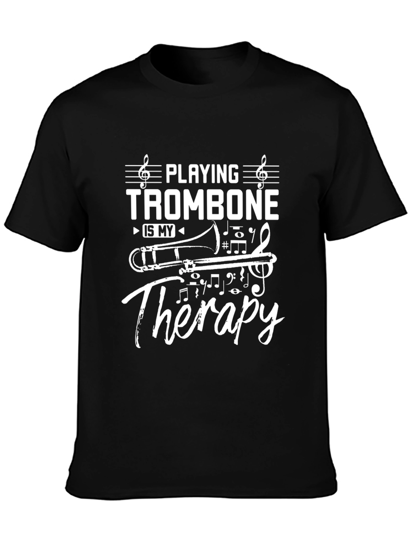 Trombone Therapy T-Shirt - Musicians Humor Tee
