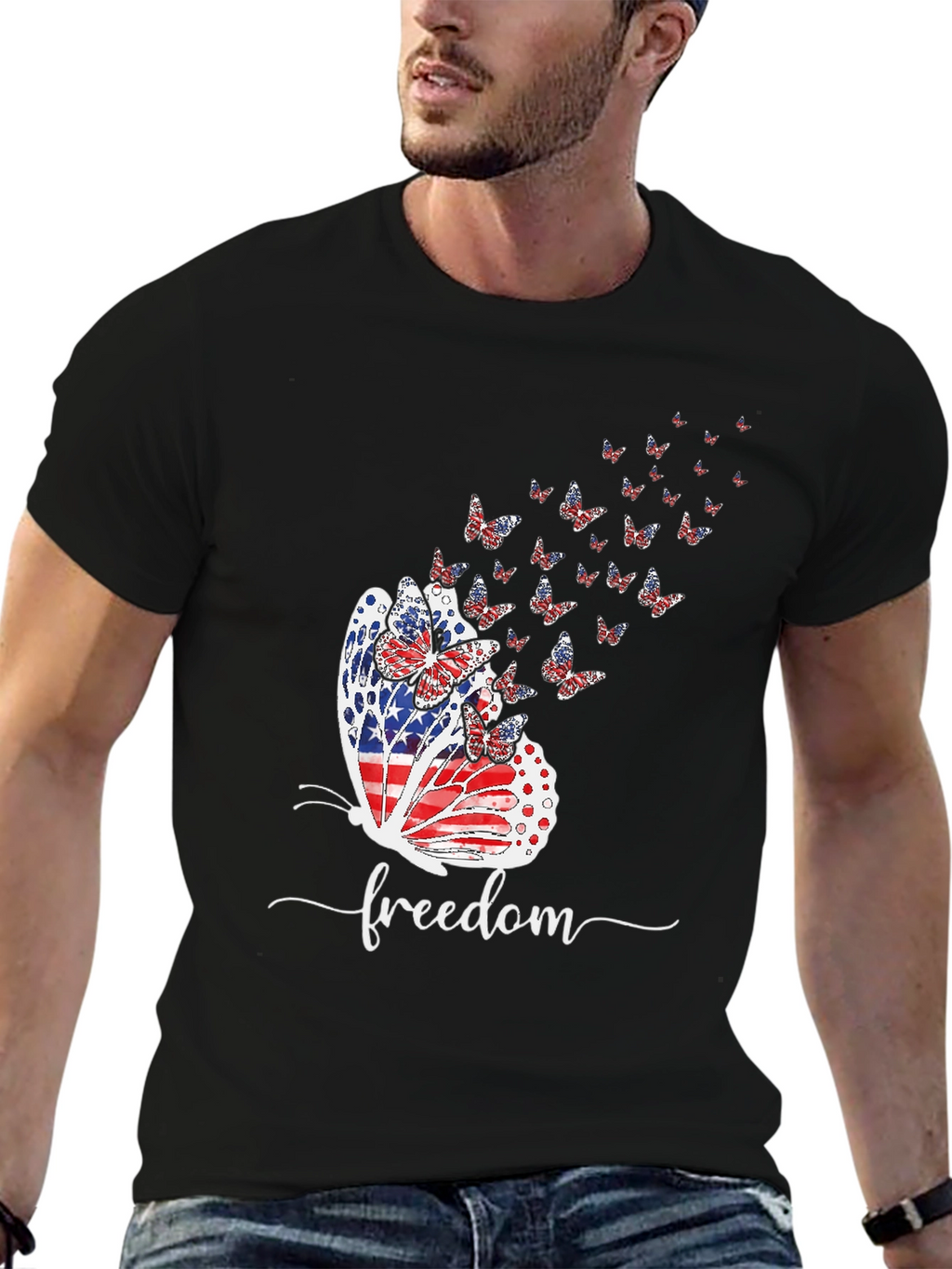Patriotic Butterfly Freedom T-Shirt