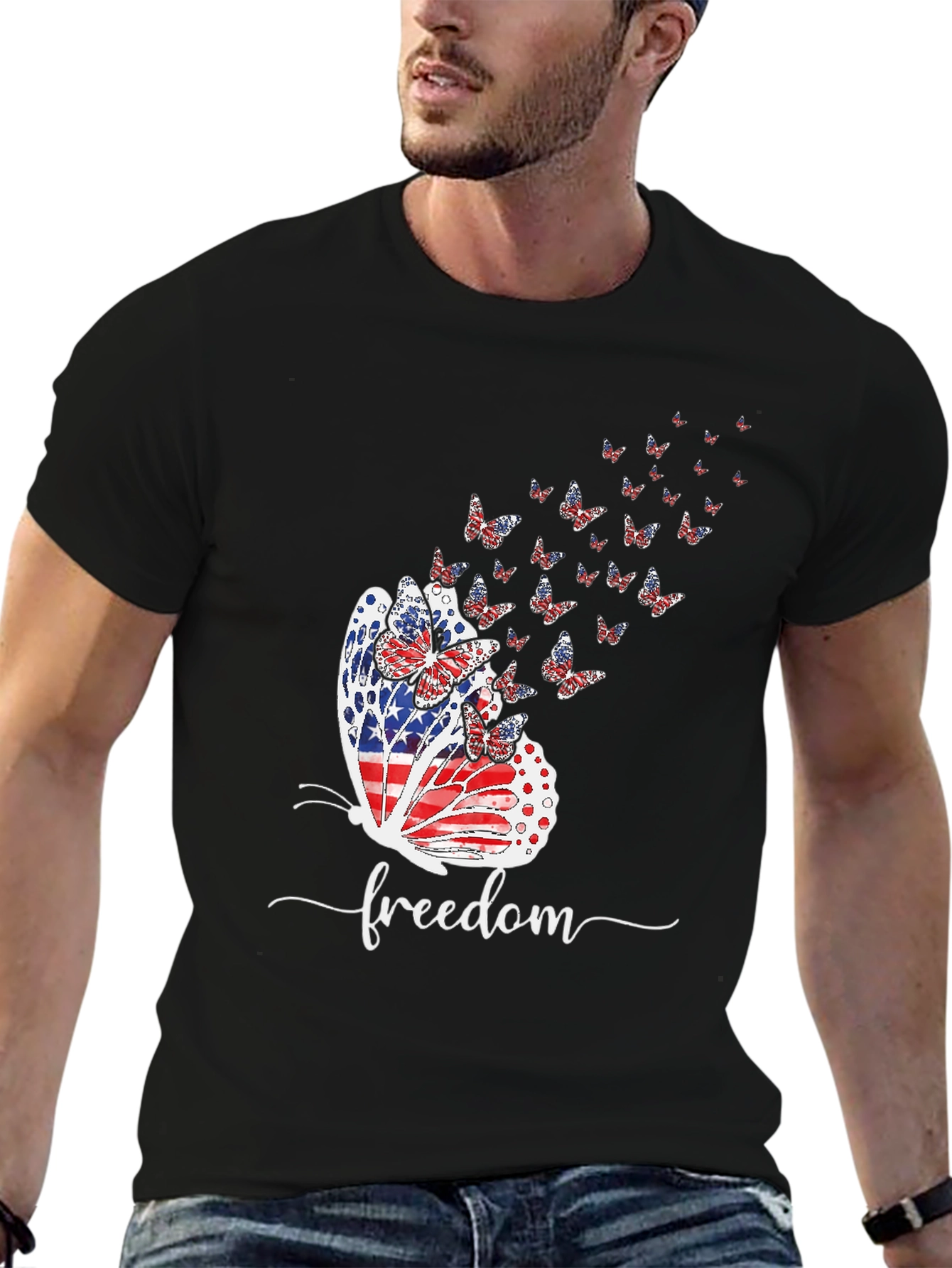Patriotic Butterfly Freedom T-Shirt