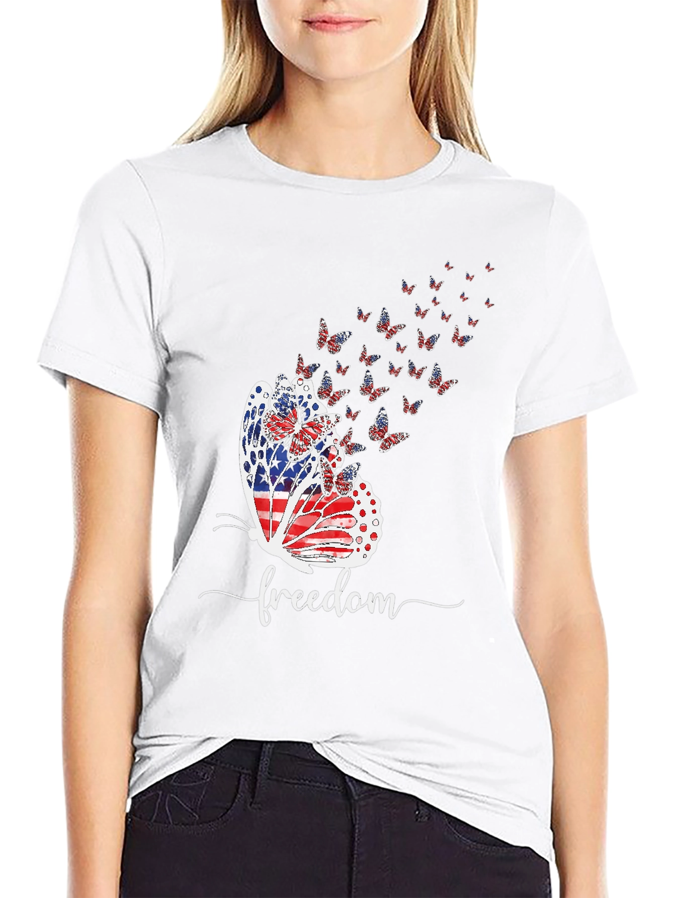 Patriotic Butterfly Freedom T-Shirt