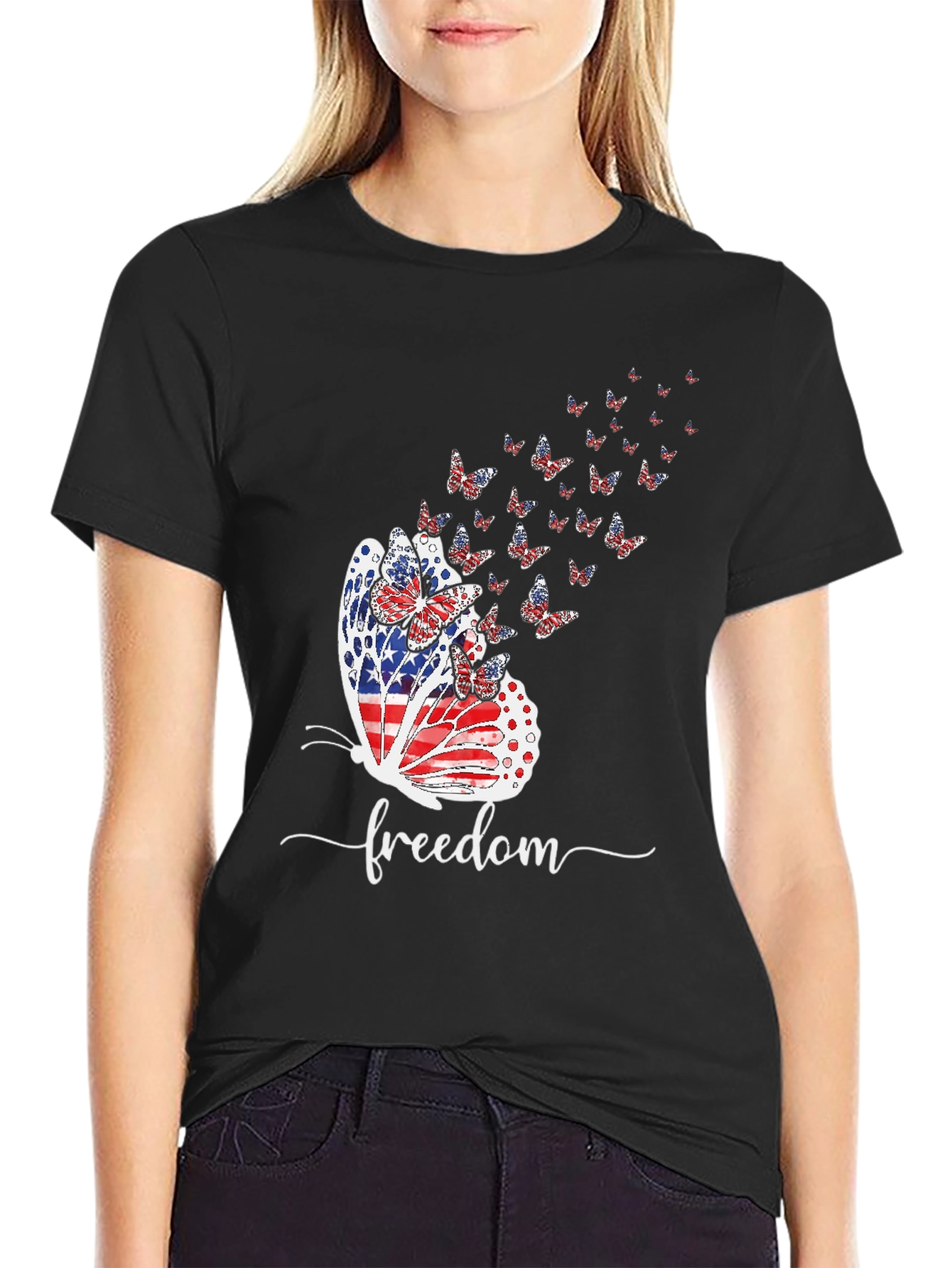 Patriotic Butterfly Freedom T-Shirt