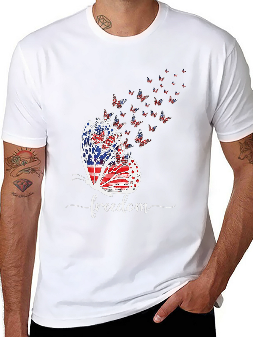 Patriotic Butterfly Freedom T-Shirt