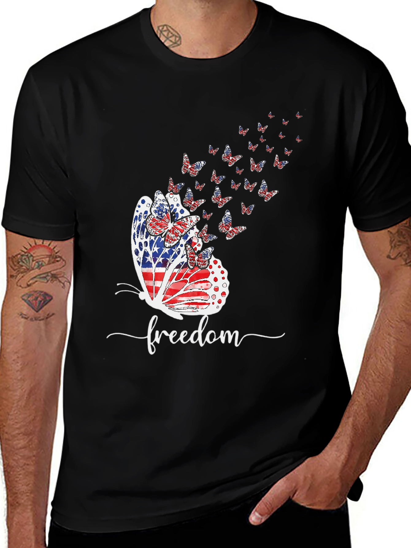 Patriotic Butterfly Freedom T-Shirt