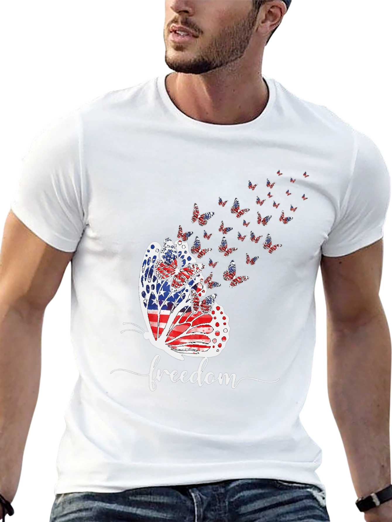 Patriotic Butterfly Freedom T-Shirt