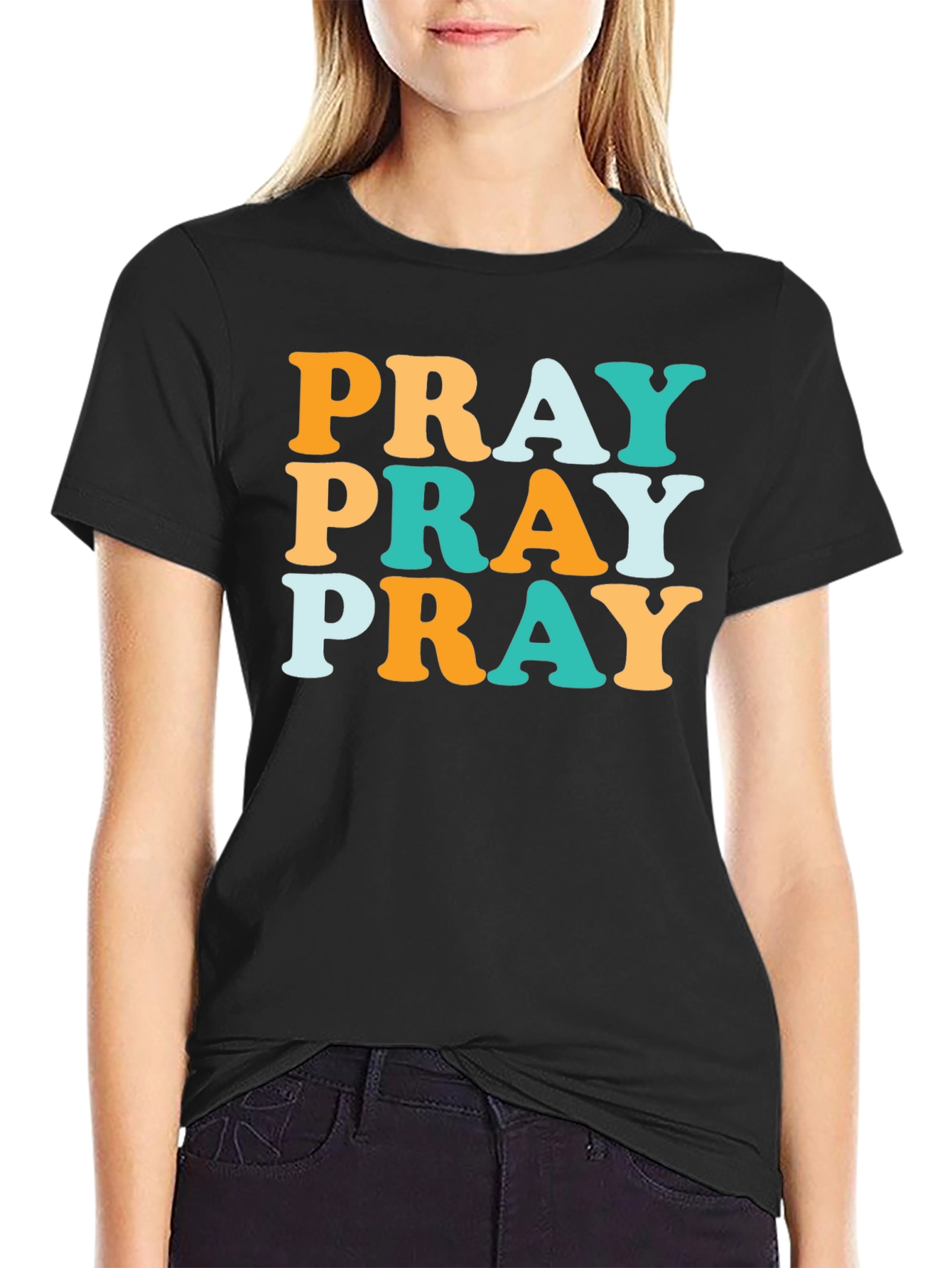 Pray Graphic T-Shirt - Stylish Religious Apparel