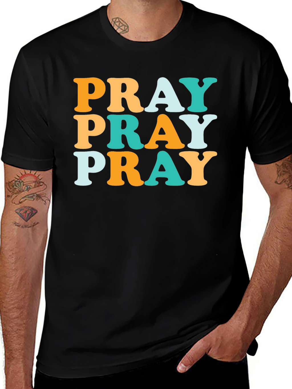 Pray Graphic T-Shirt - Stylish Religious Apparel
