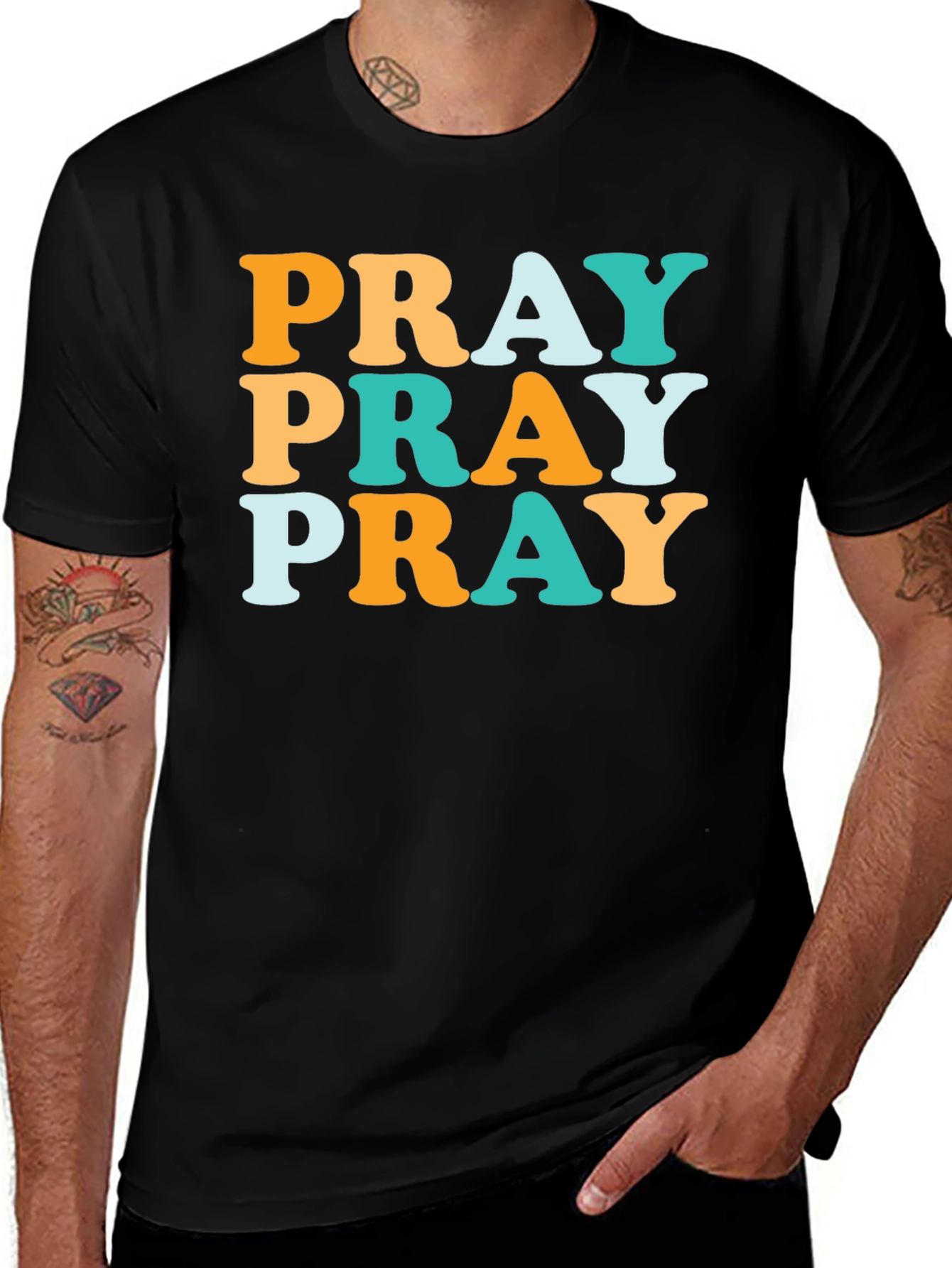 Pray Graphic T-Shirt - Stylish Religious Apparel