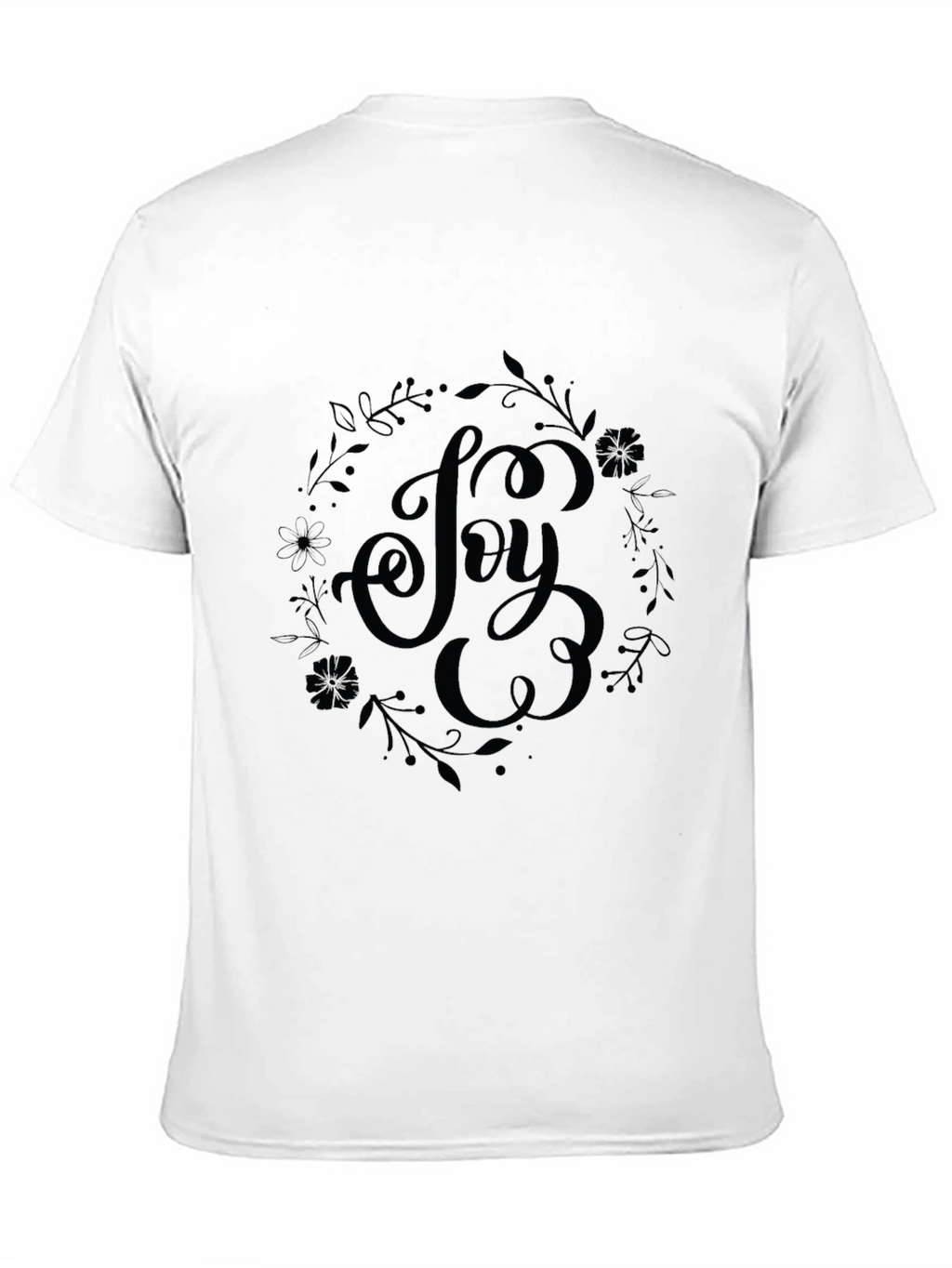 Joy Floral Graphic Black T-Shirt