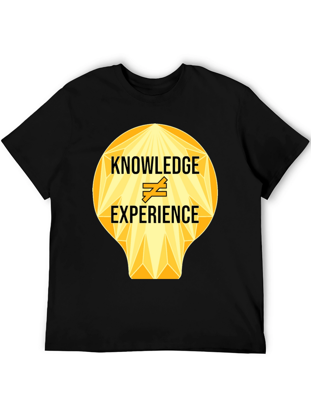 Knowledge vs Experience Graphic Tee - Black