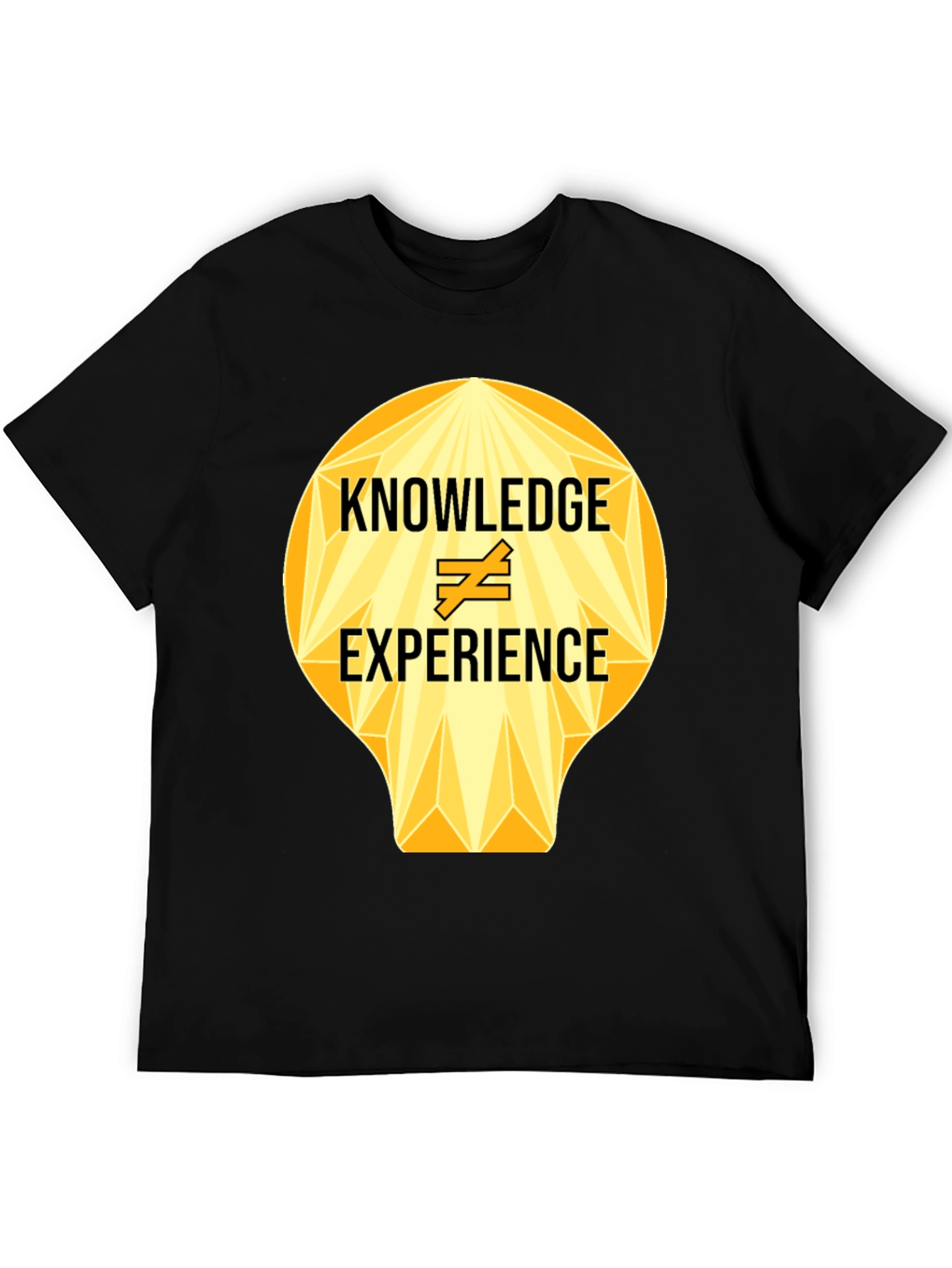 Knowledge vs Experience Graphic Tee - Black
