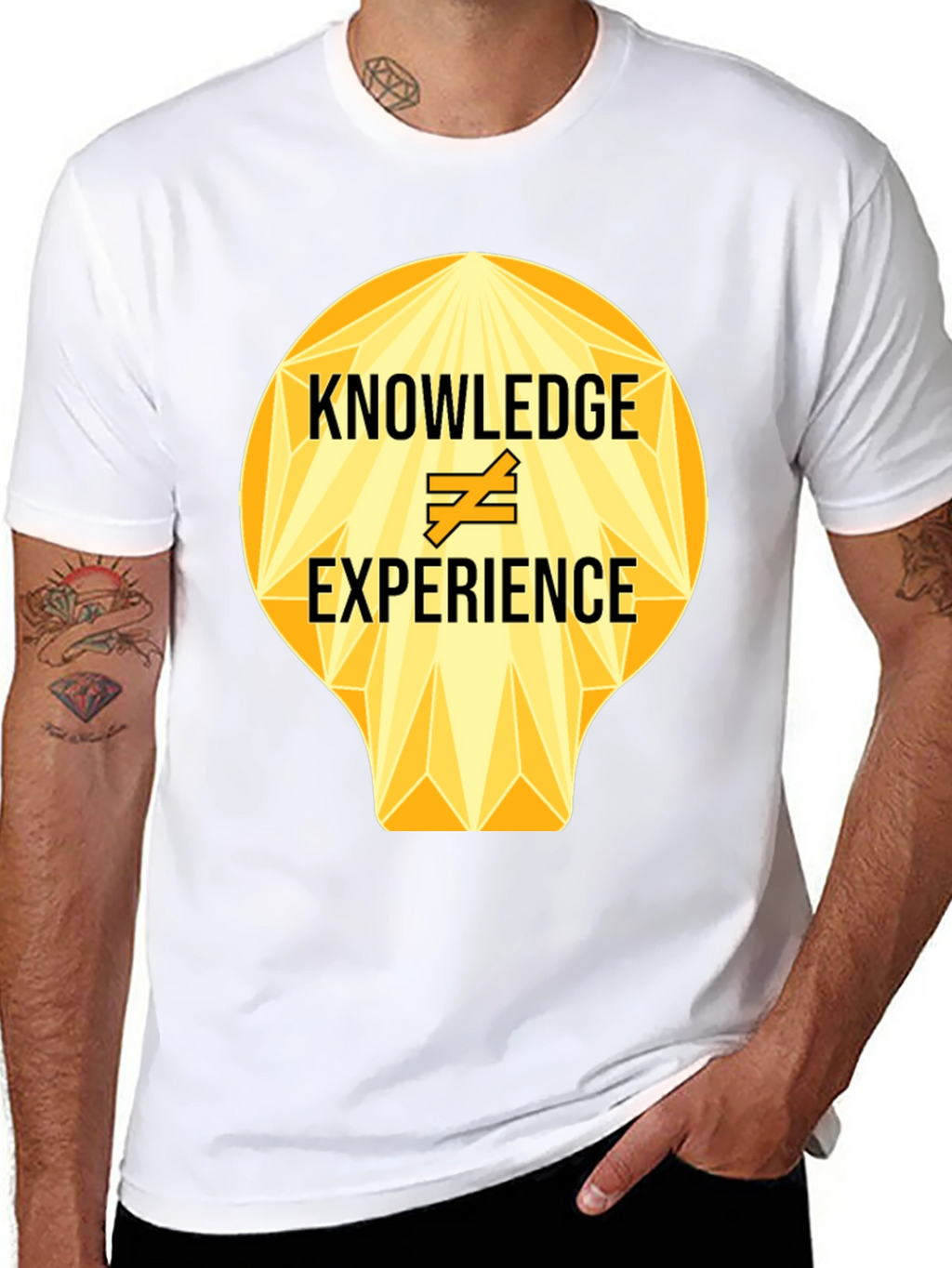 Knowledge vs Experience Graphic Tee - Black